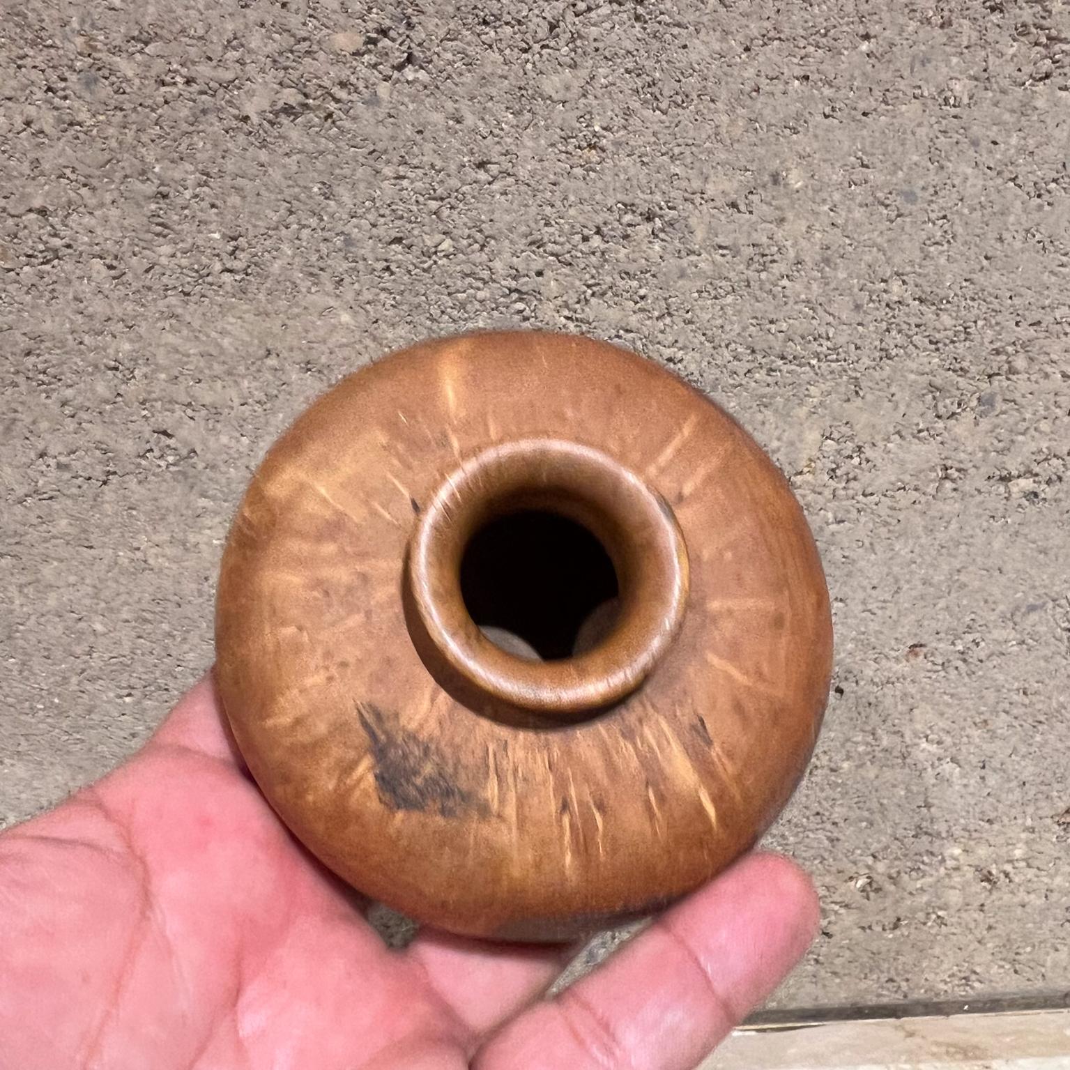 Jarrón modernista de los años 70 Madera de abedul y burl Abedul en venta