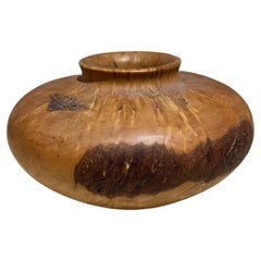 Vase moderniste des années 1970 Bois de ronce et de bouleau