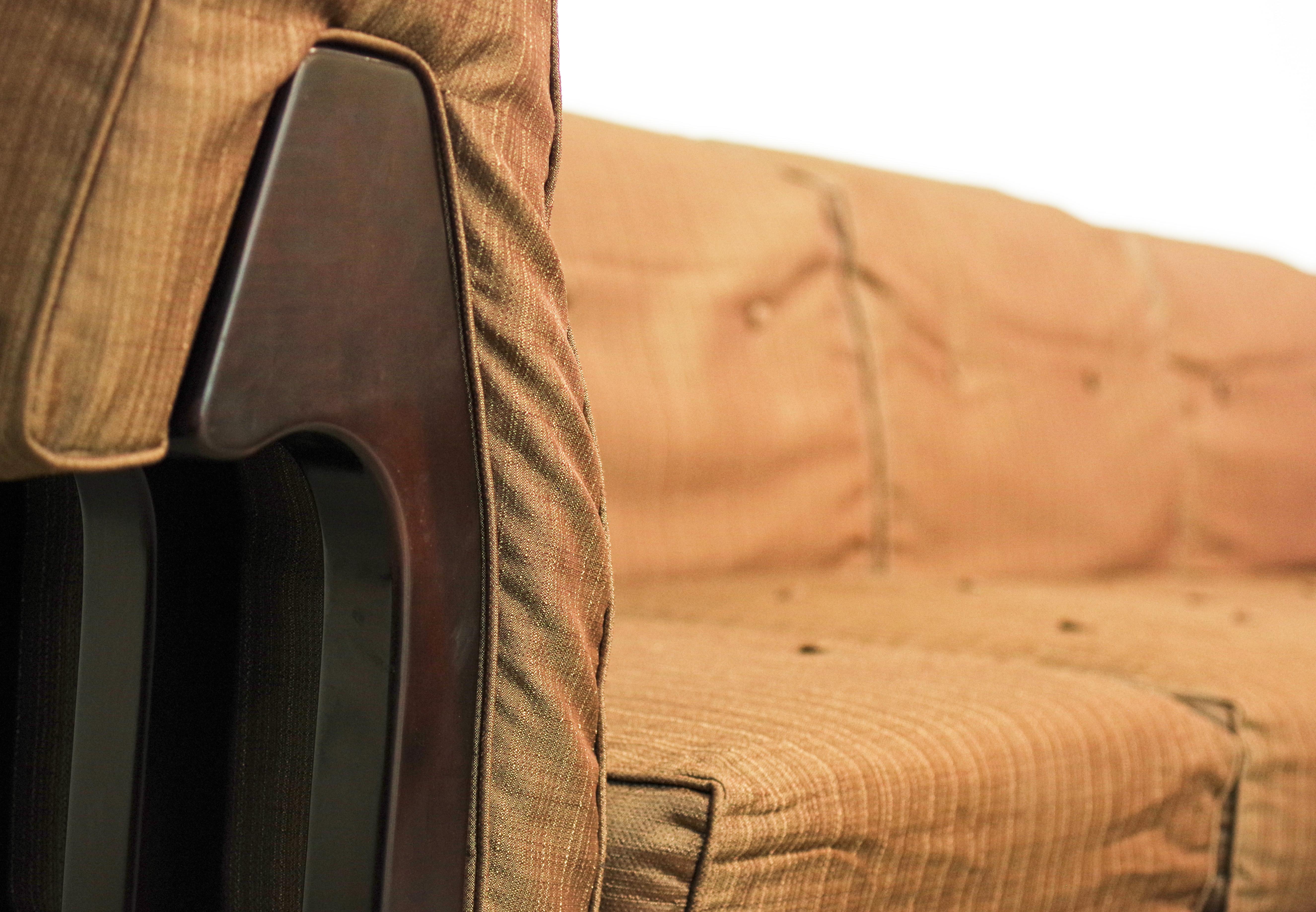 1970s Modular Beechwood Sofa by Frigerio - Original Fabric Upholstery, Set of 6 For Sale 2