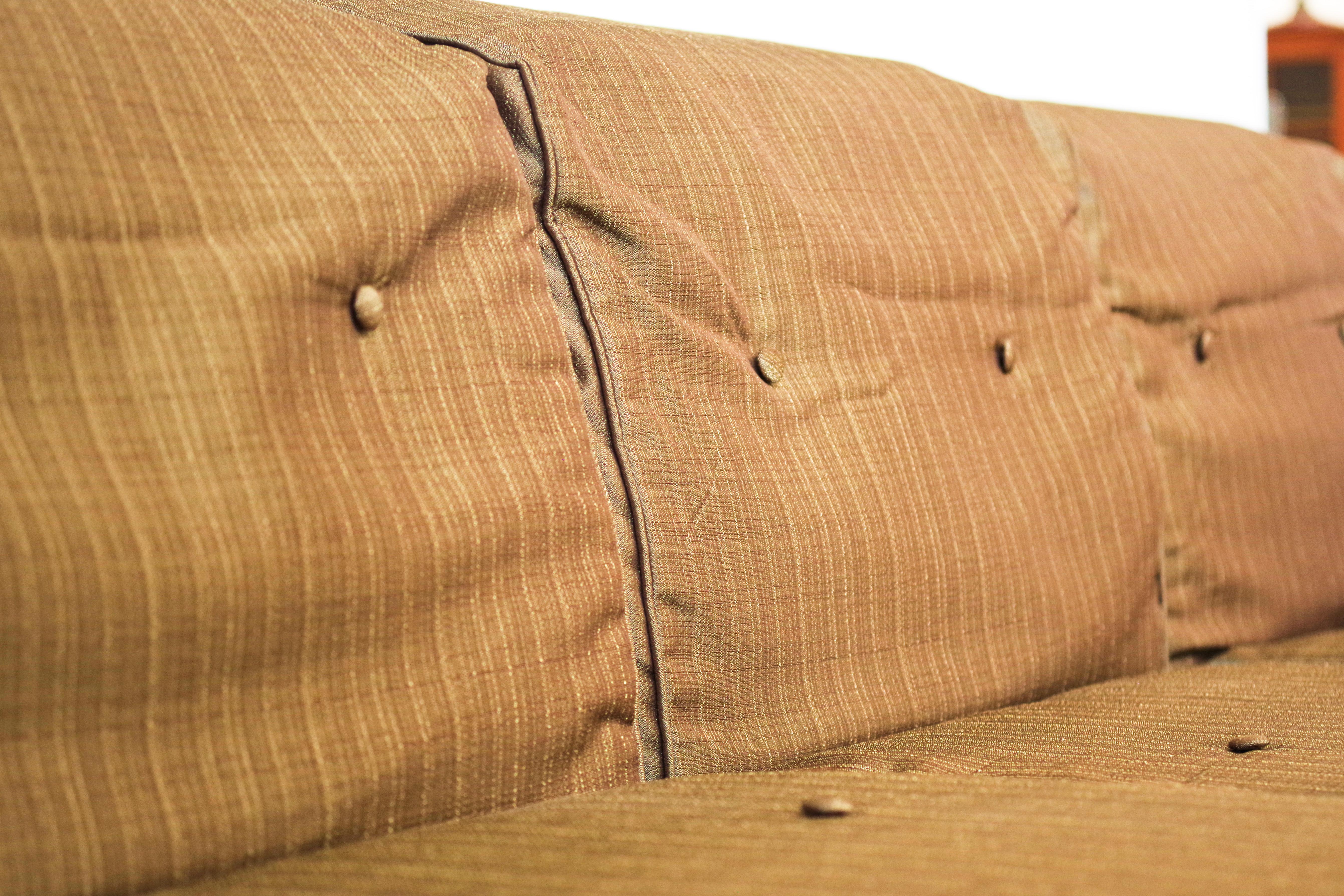 1970s Modular Beechwood Sofa by Frigerio - Original Fabric Upholstery, Set of 6 For Sale 3