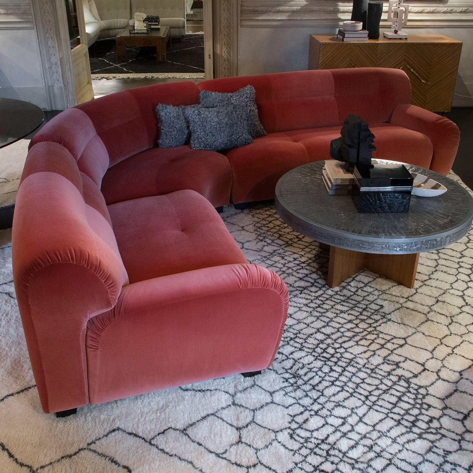 1970s Modular Curved Sofa 5