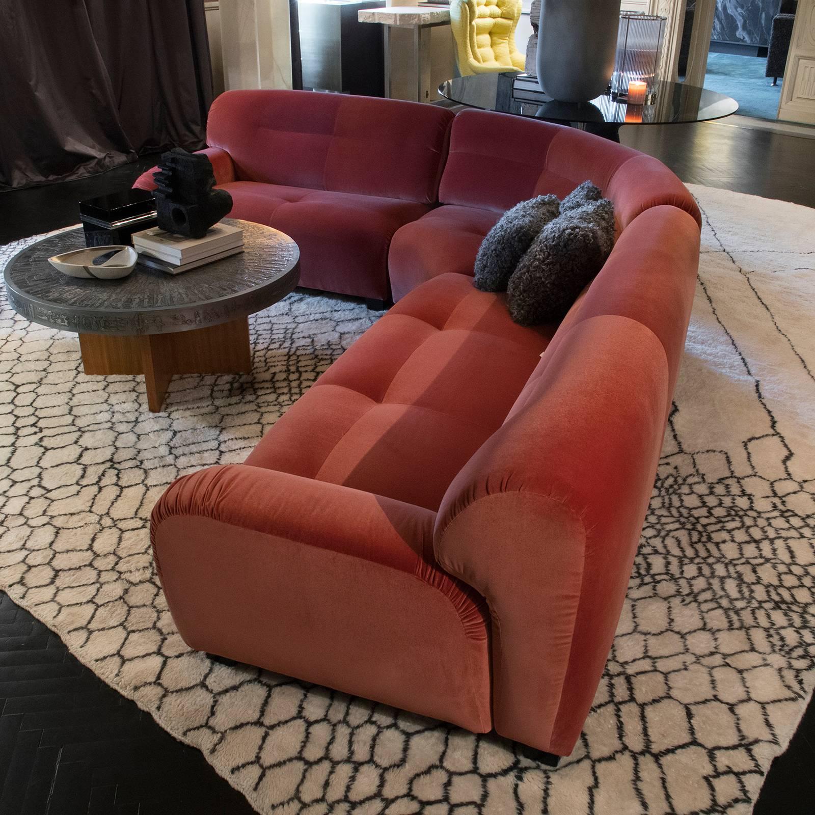 1970s Modular Curved Sofa 6