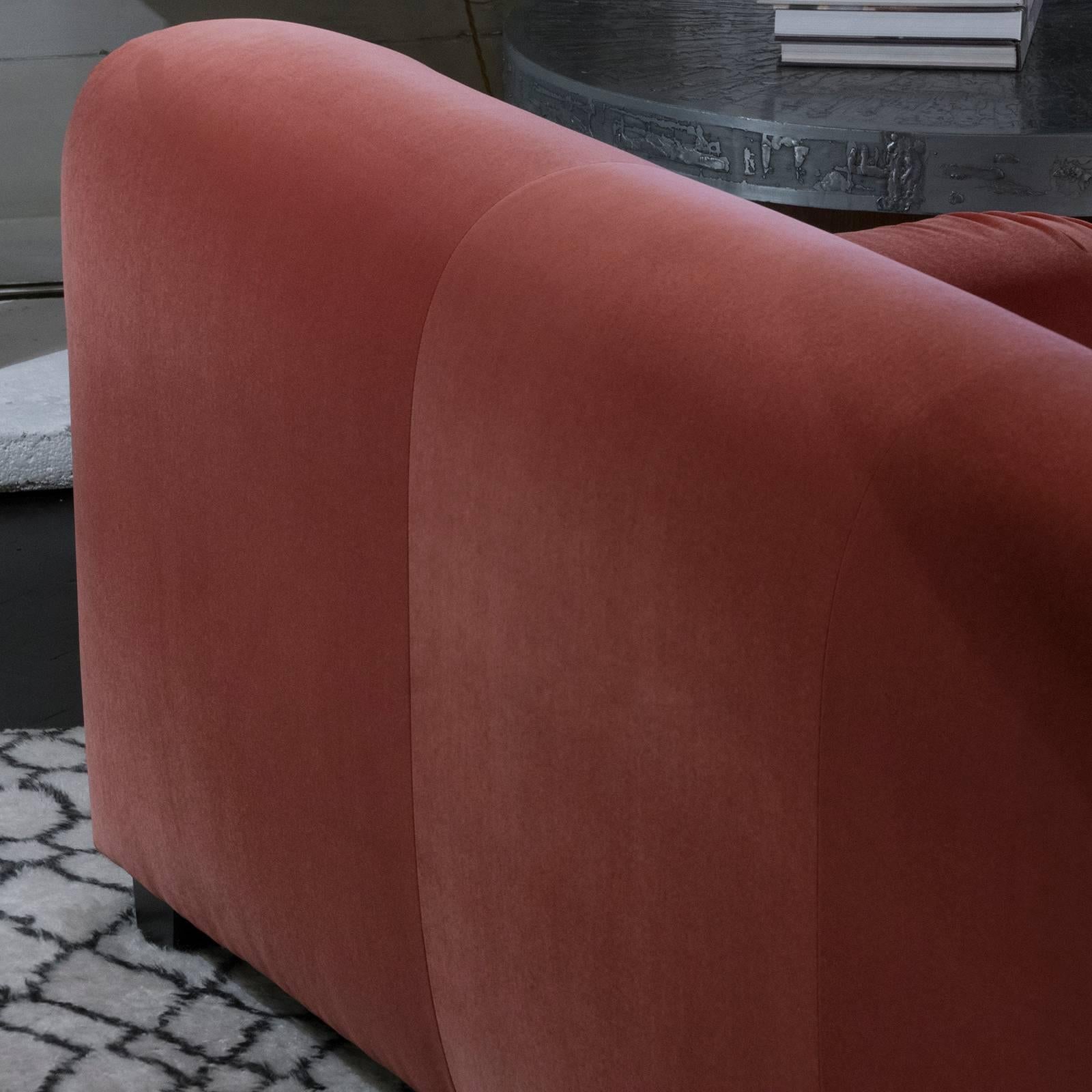 Fabric 1970s Modular Curved Sofa
