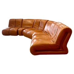 1970s Modular Italian Leather Sofa 1970s Modular Italian Leather Sofa