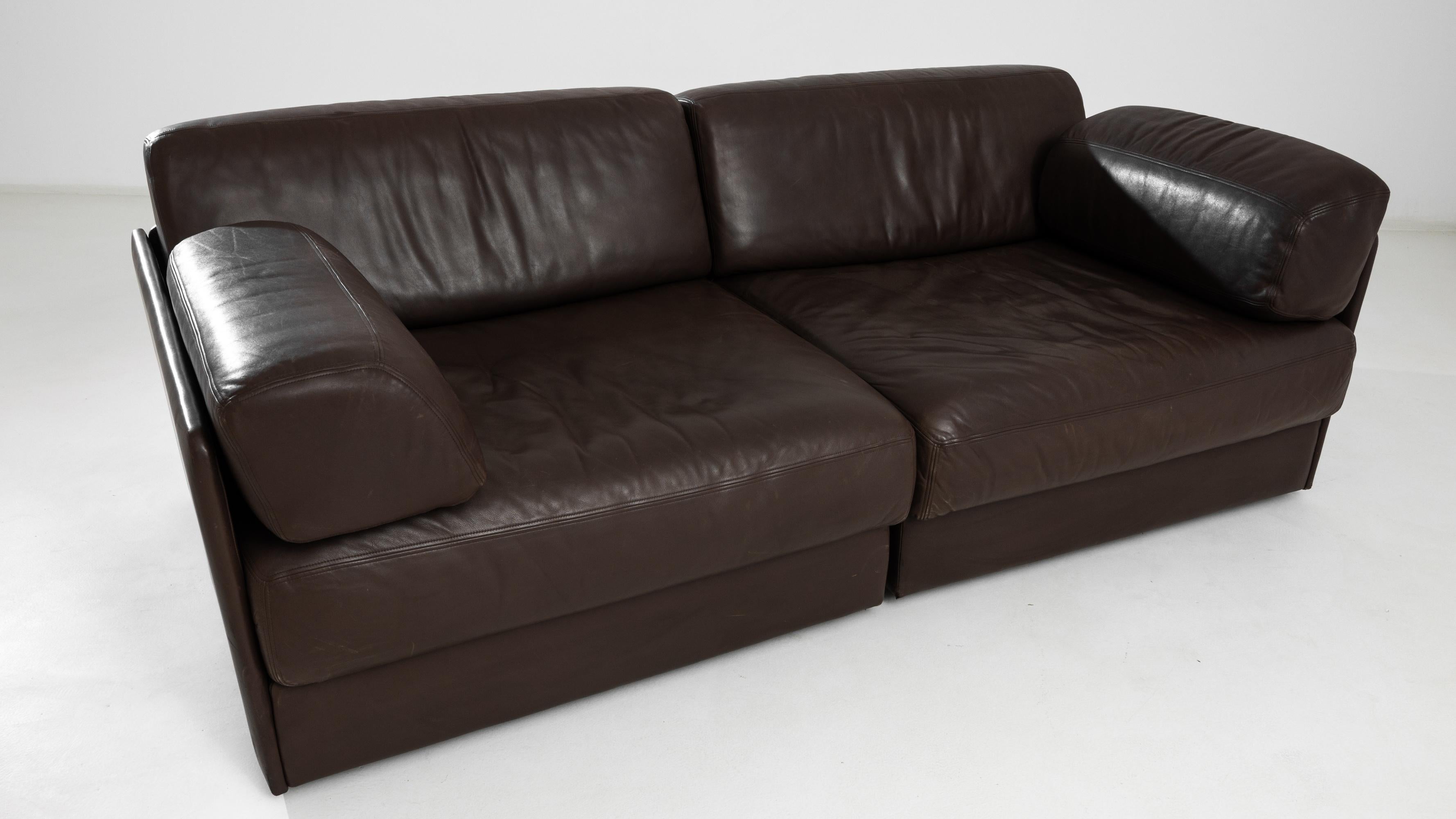 Late 20th Century 1970s Modular Leather Sofa DS76 by De Sede, a Pair