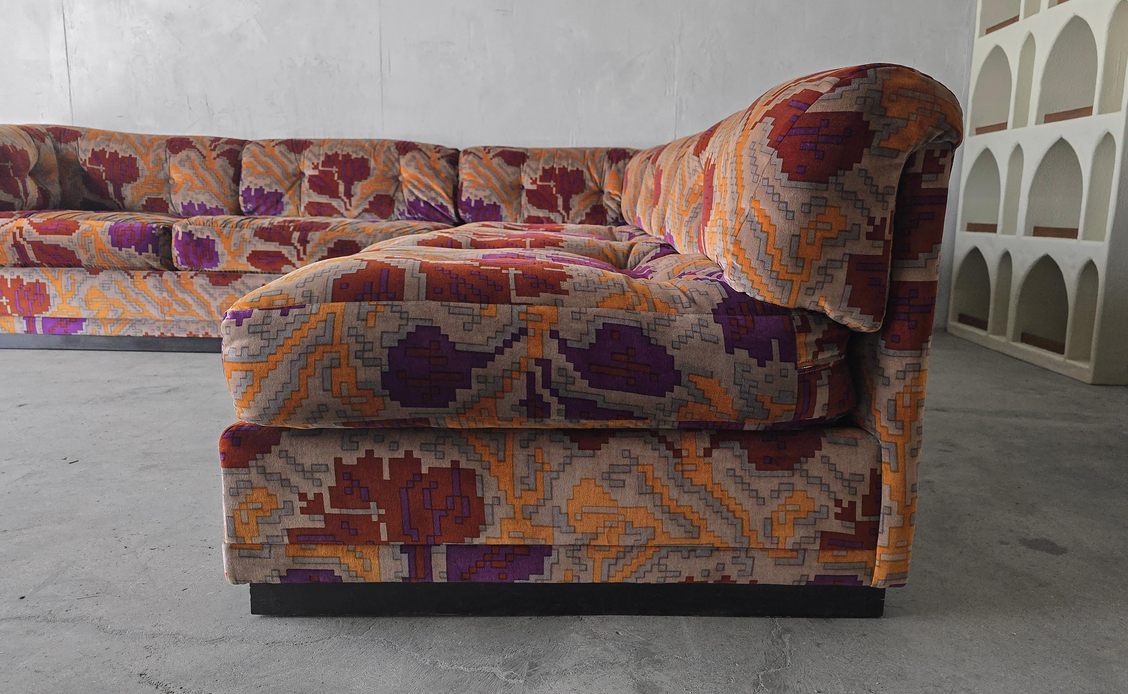 1970's Modular Sectional Sofa by Directional For Sale 3
