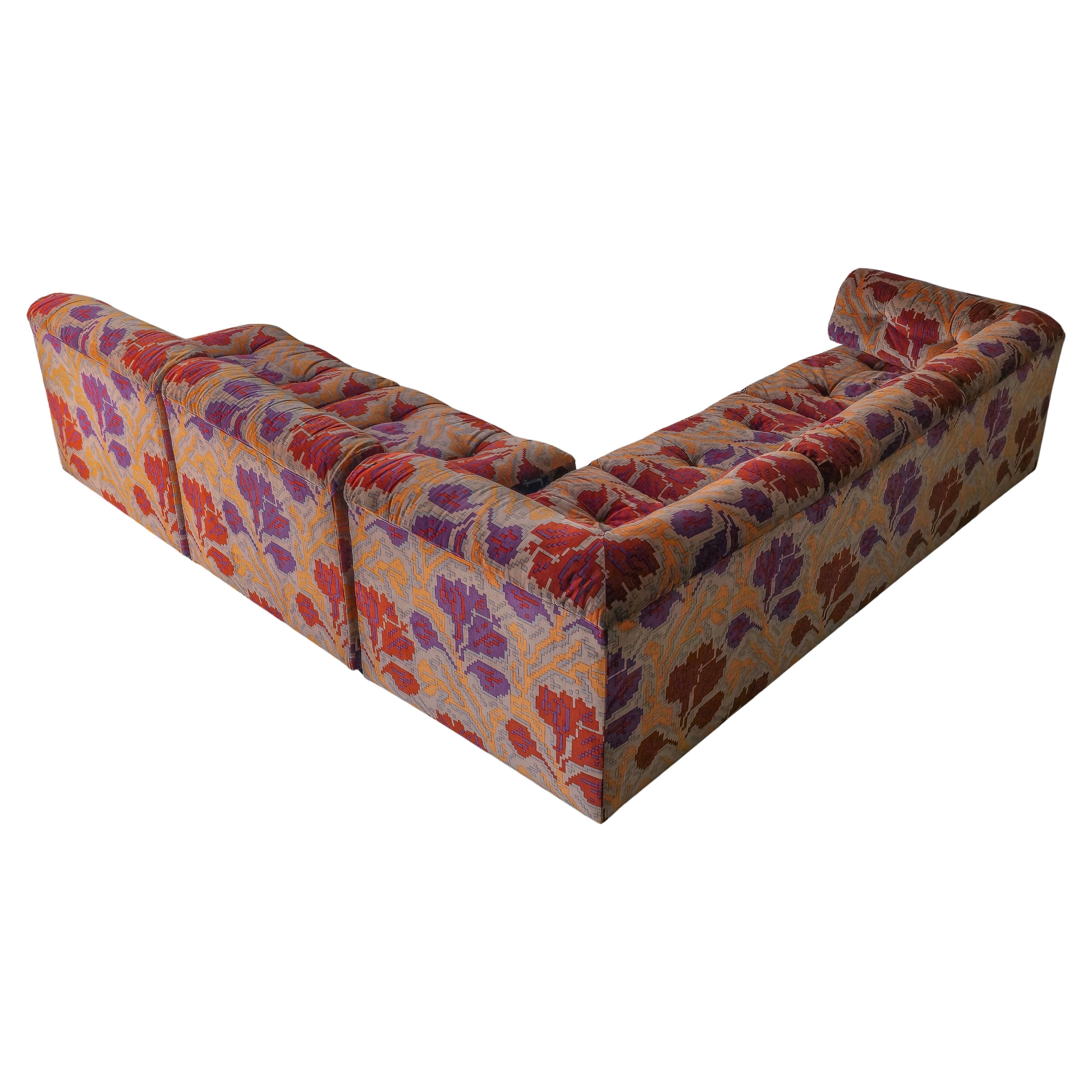 1970's Modular Sectional Sofa by Directional For Sale