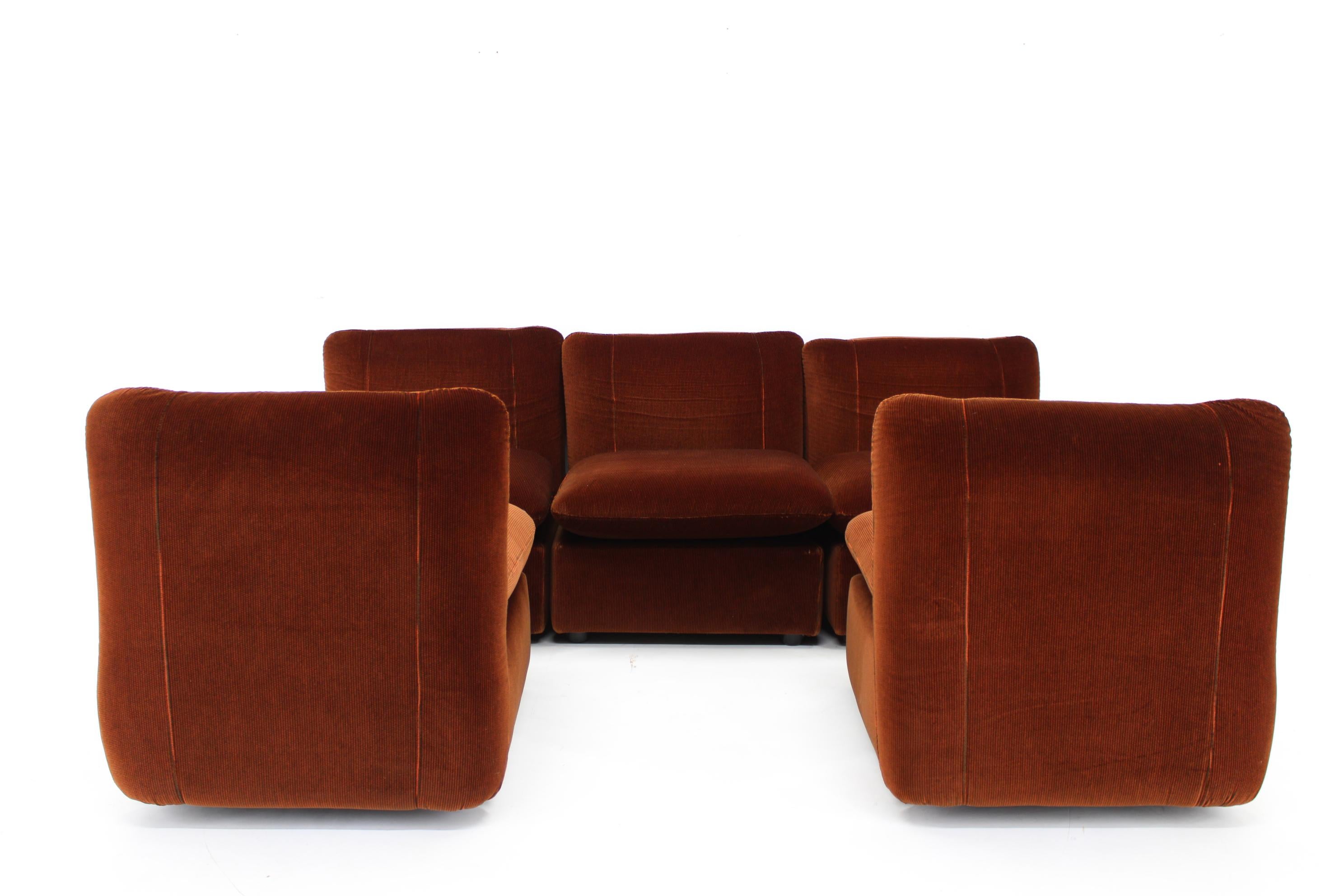1970s Modular Sofa or Chairs, Italy For Sale 3