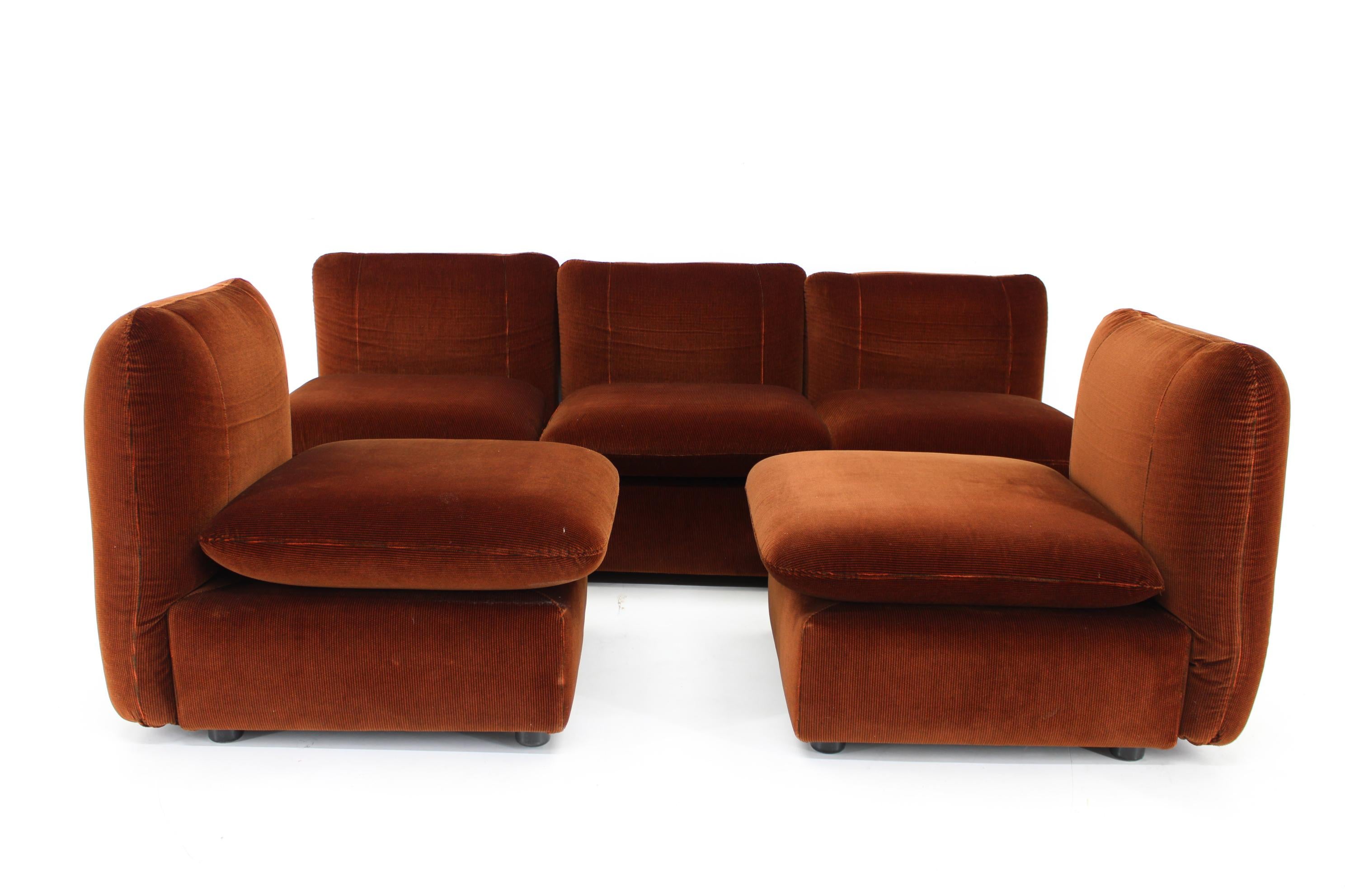 1970s Modular Sofa or Chairs, Italy For Sale 2
