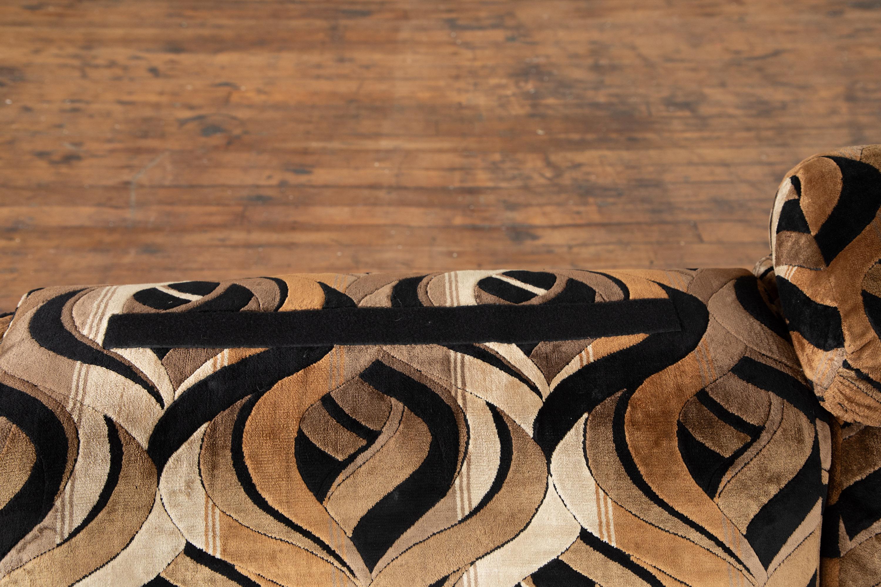 1970s modular wavy patterned sofa, ENGLENDER For Sale 8