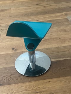 1970's Molded Plywood on Steel chromed Base Rare Stool Danish Modern