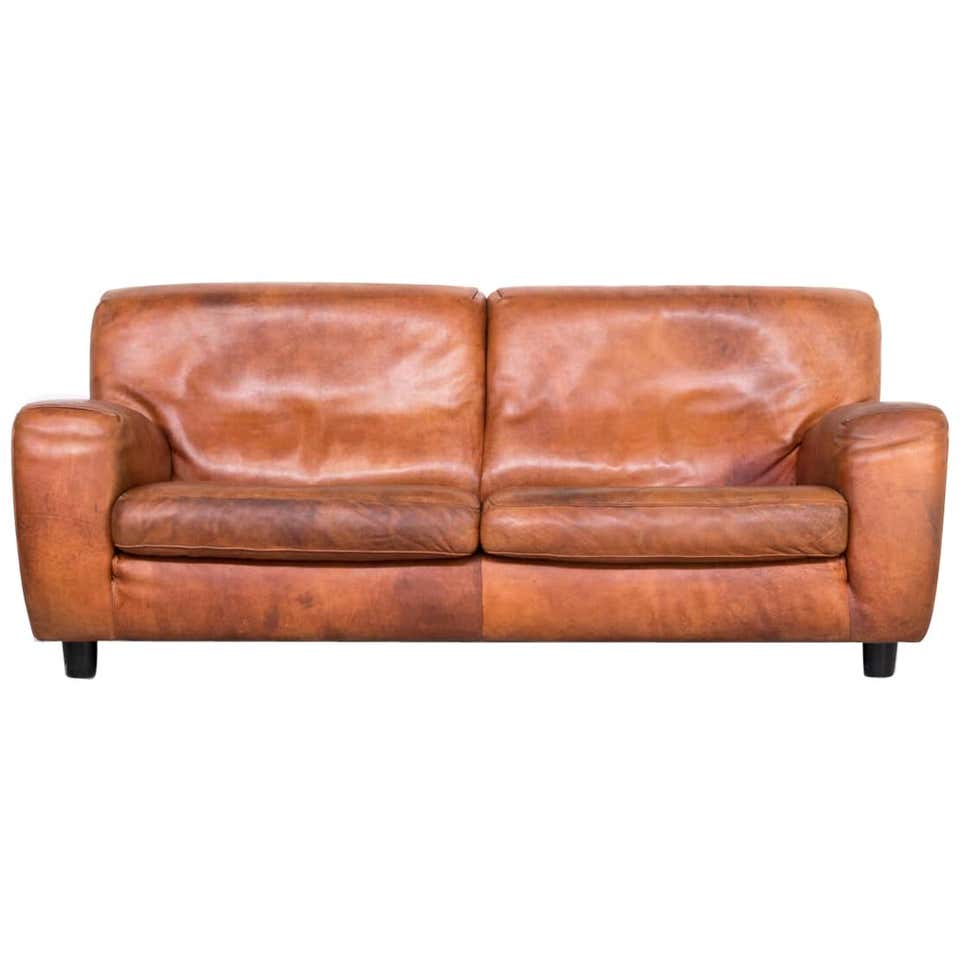 1970s Molinari Handmade Thick Cognac Leather Fat Boy Sofa For Sale At 1970s-molinari-handmade-thick-cognac-leather-fat-boy-sofa-for-sale-at