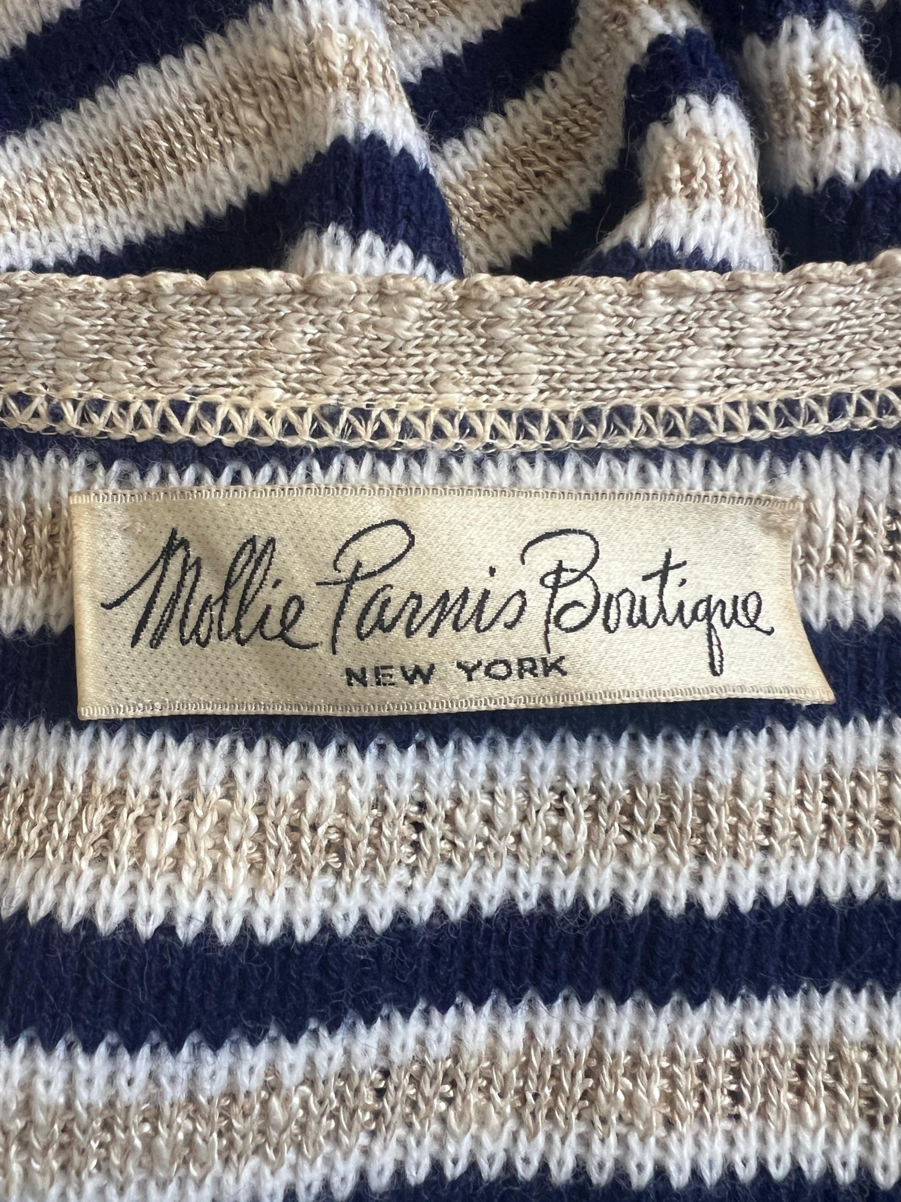 1970s Mollie Parnis for Elizabeth Arden Wool Maxi Dress and Cardigan For Sale 2