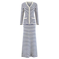 Maxivestido y cárdigan de lana de Mollie Parnis para Elizabeth Arden, años 70