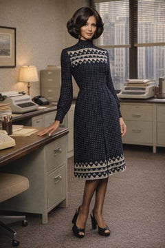 Vestito a Dot Dot Dot anni '70 di Mollie Parnis