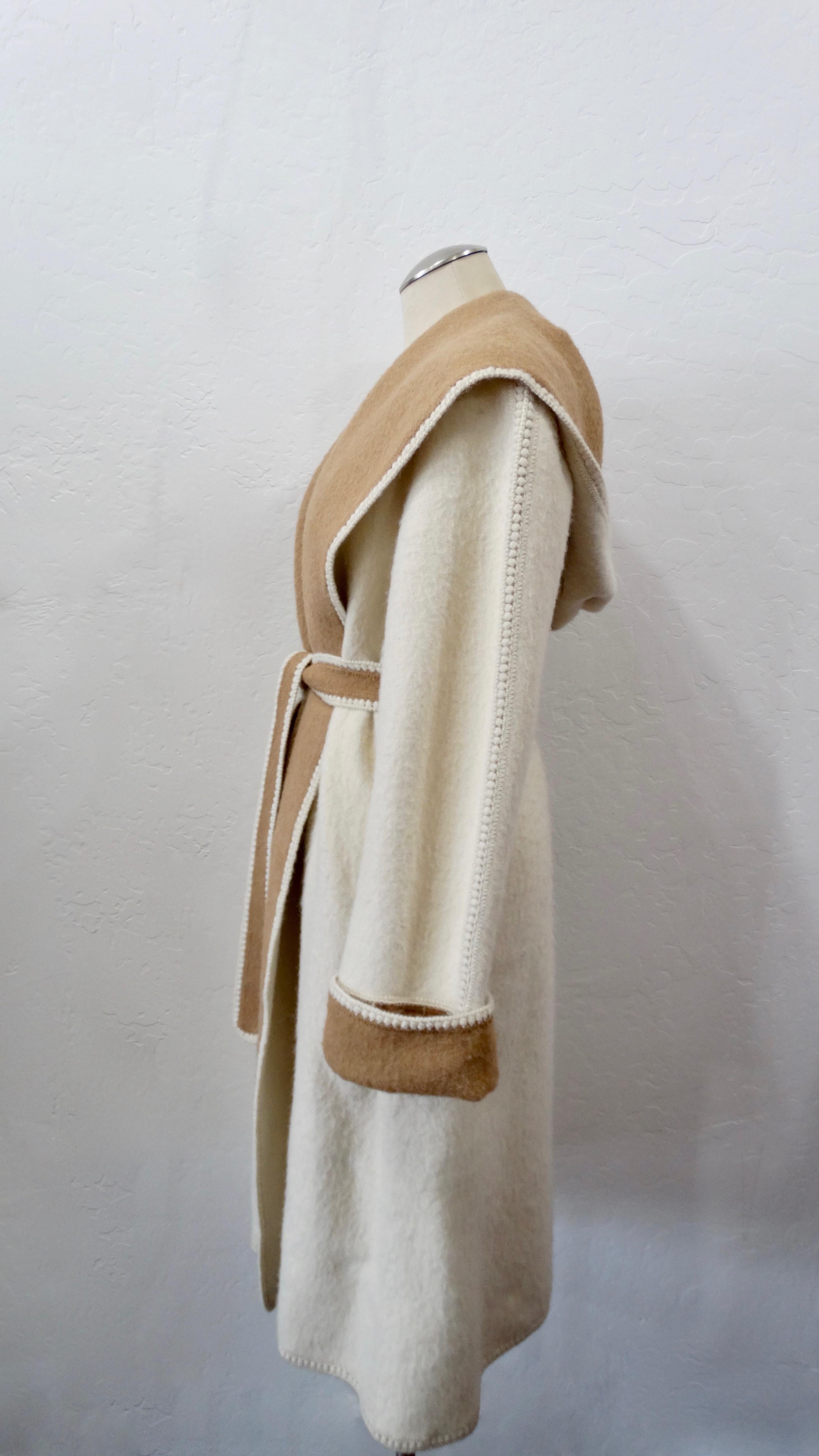 Mon Repos 1970s Two-Tone Alpaca Wool Coat 3