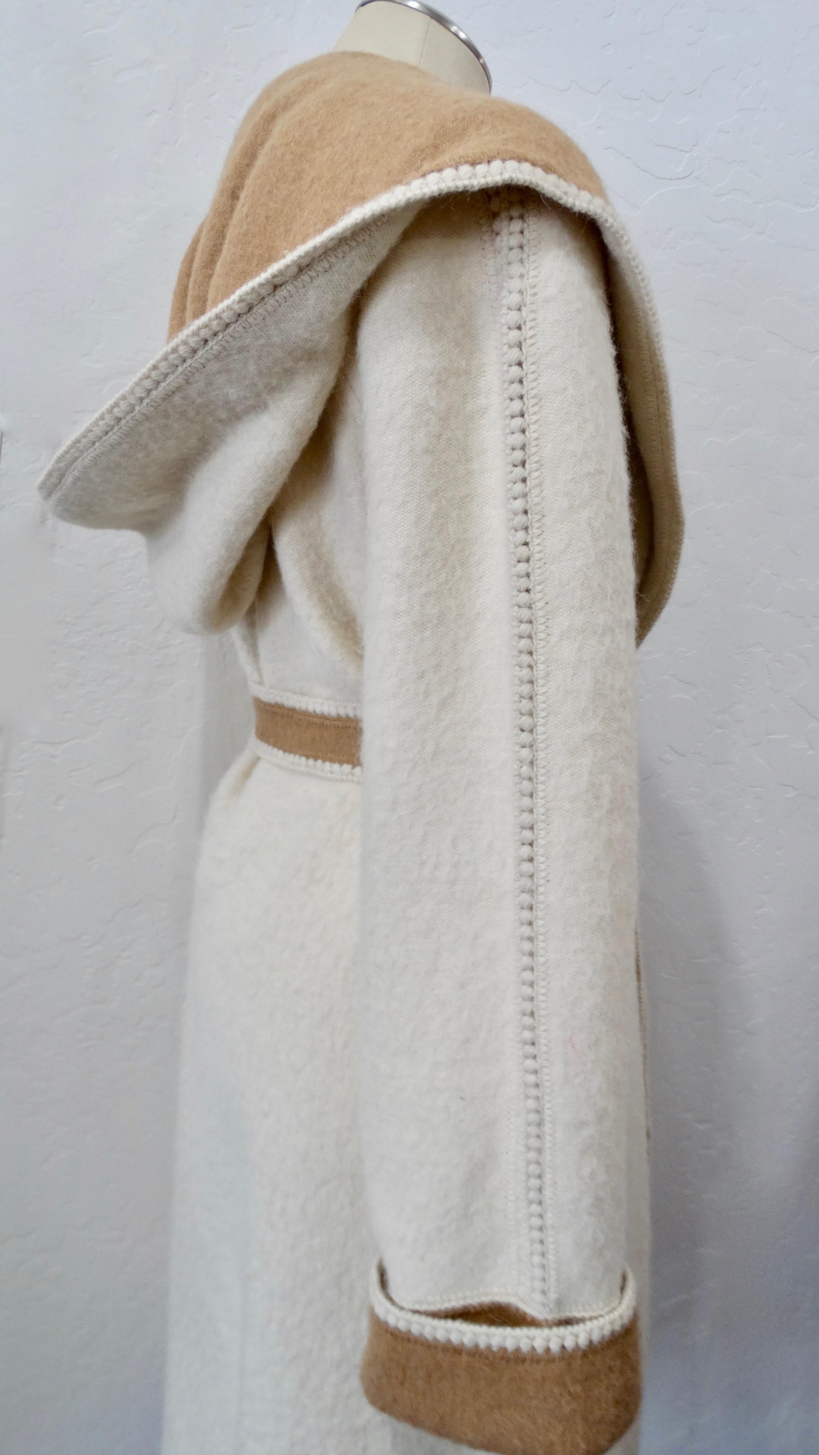 Mon Repos 1970s Two-Tone Alpaca Wool Coat 4
