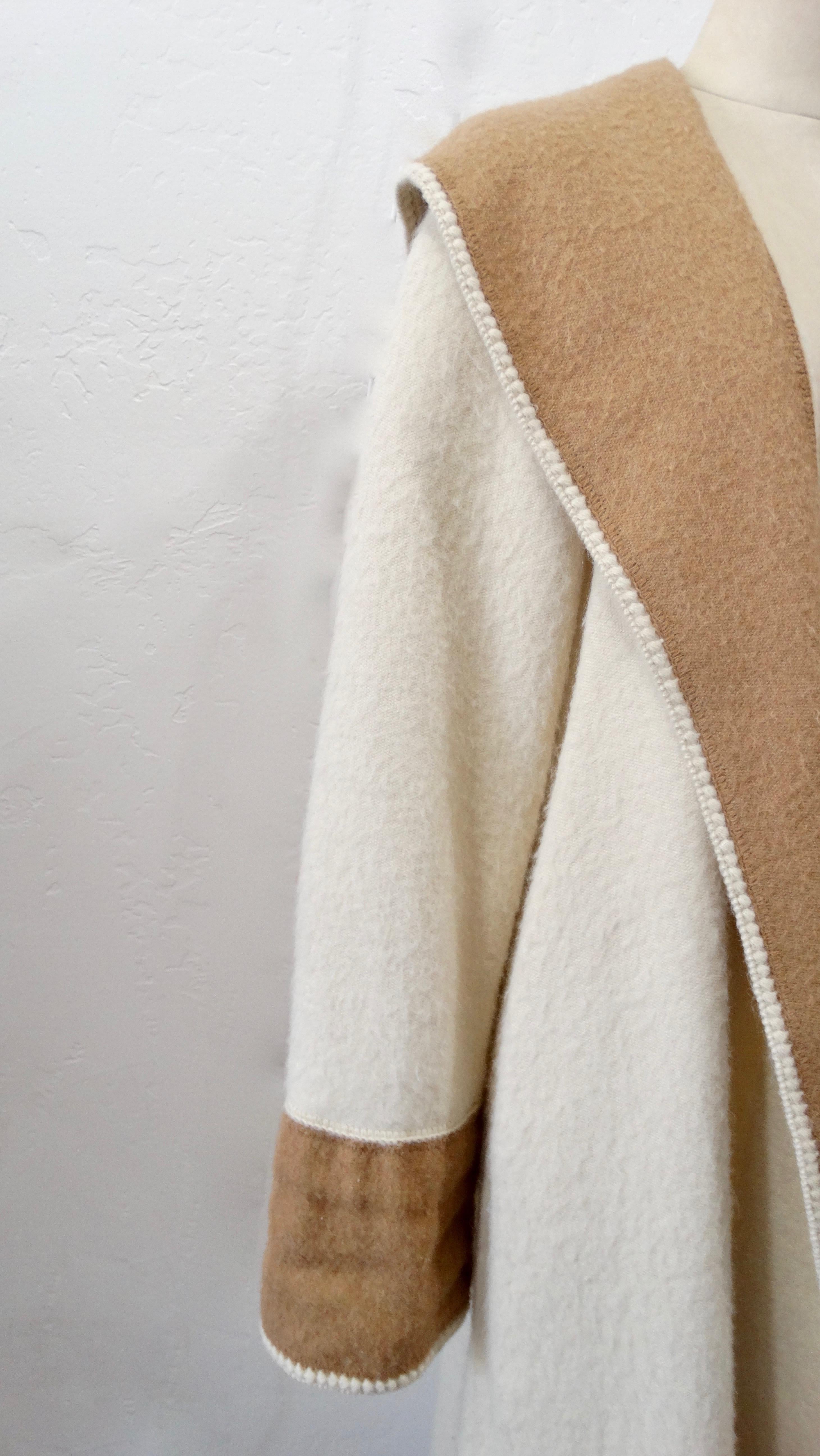 Mon Repos 1970s Two-Tone Alpaca Wool Coat 7