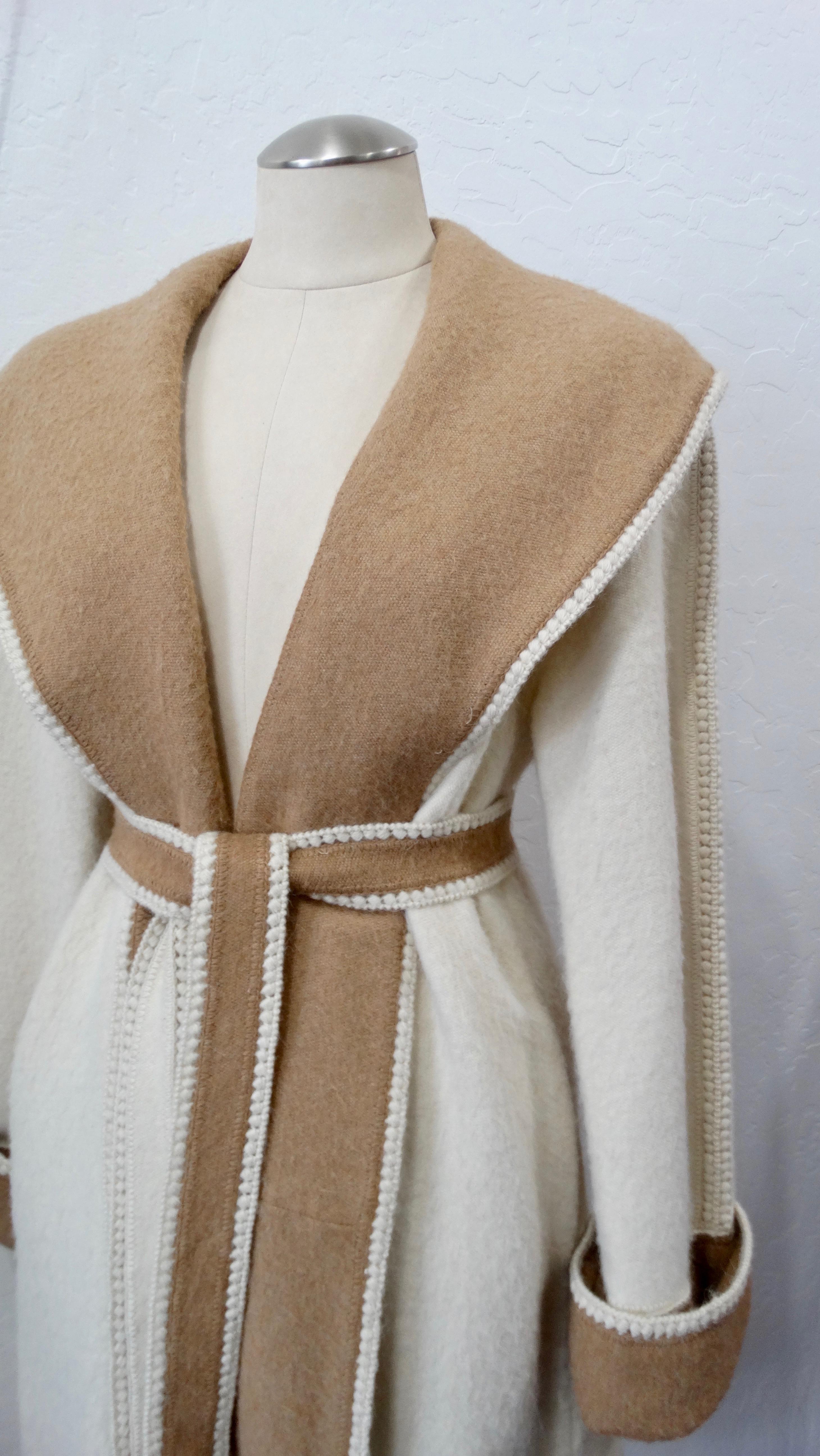 Mon Repos 1970s Two-Tone Alpaca Wool Coat 8