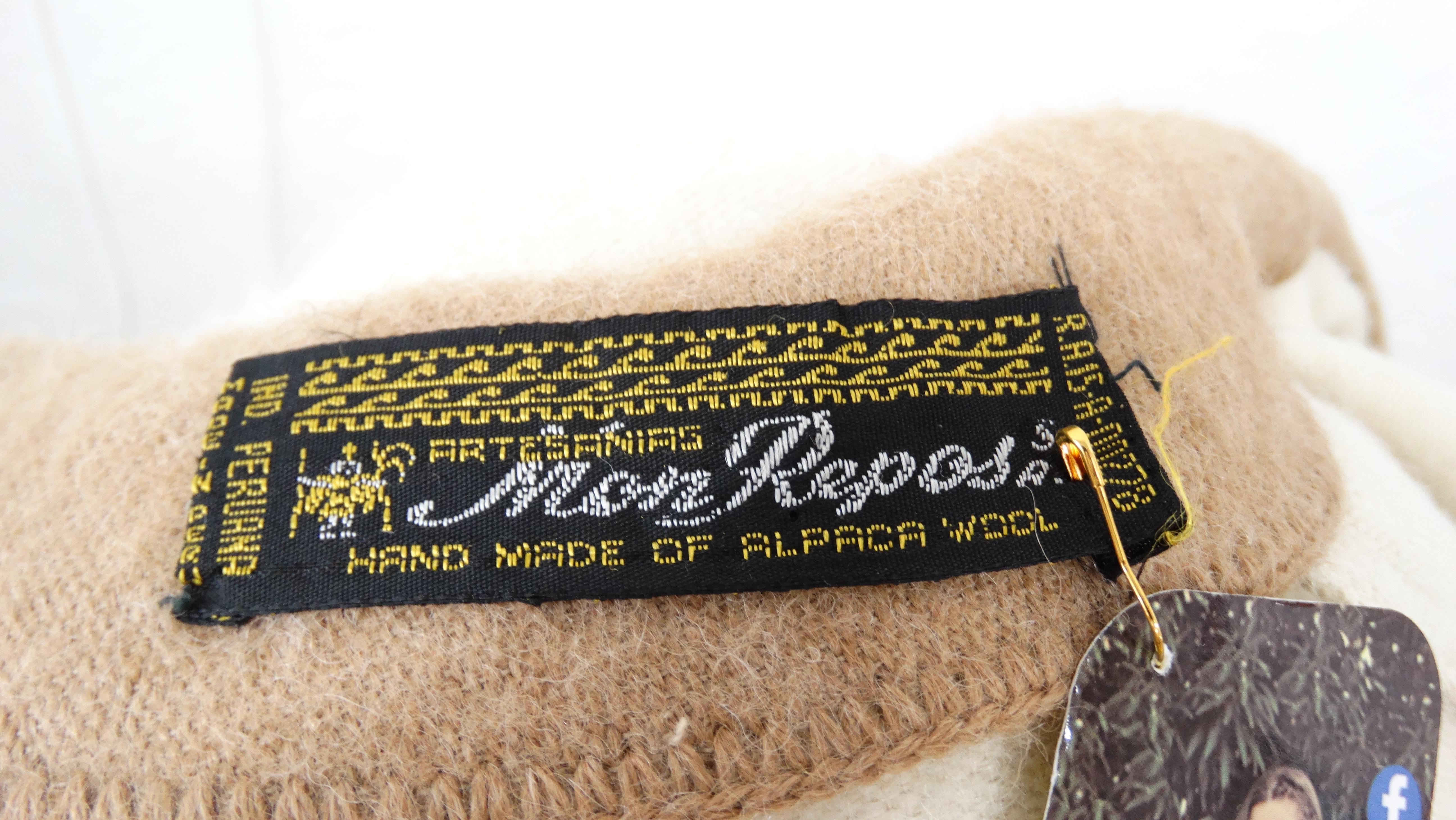 Brown Mon Repos 1970s Two-Tone Alpaca Wool Coat