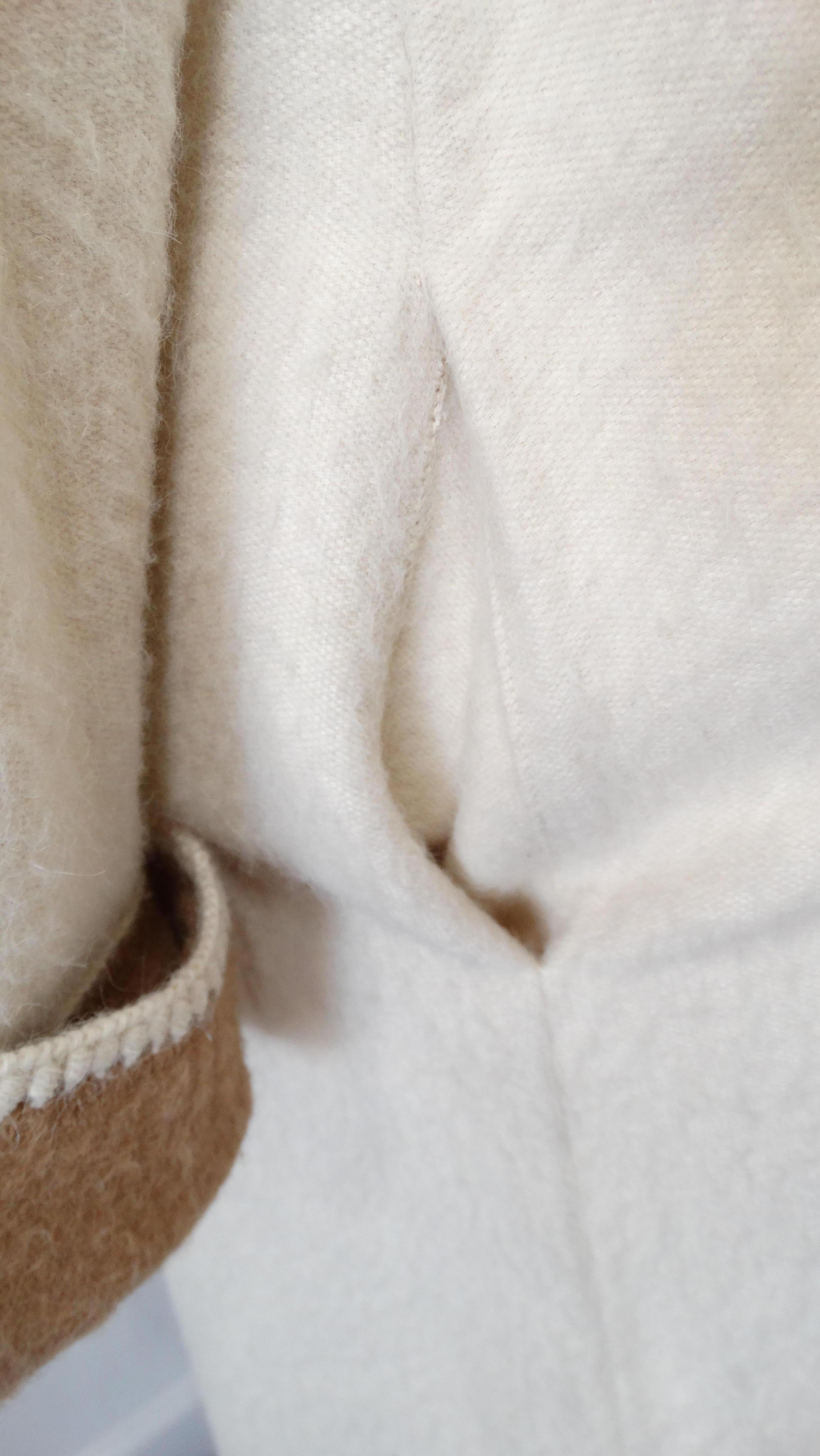 Mon Repos 1970s Two-Tone Alpaca Wool Coat In Good Condition In Scottsdale, AZ