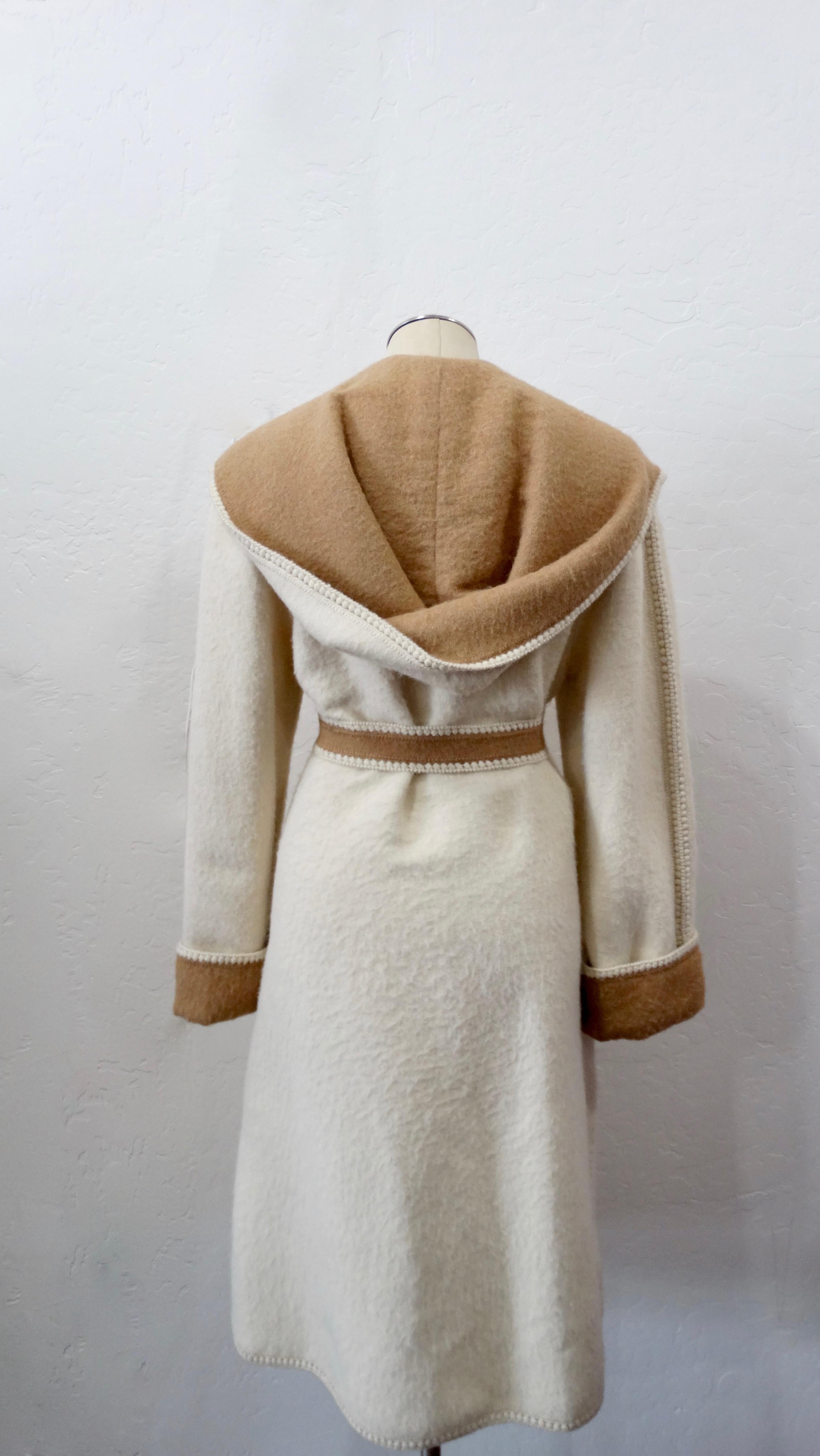 Women's or Men's Mon Repos 1970s Two-Tone Alpaca Wool Coat