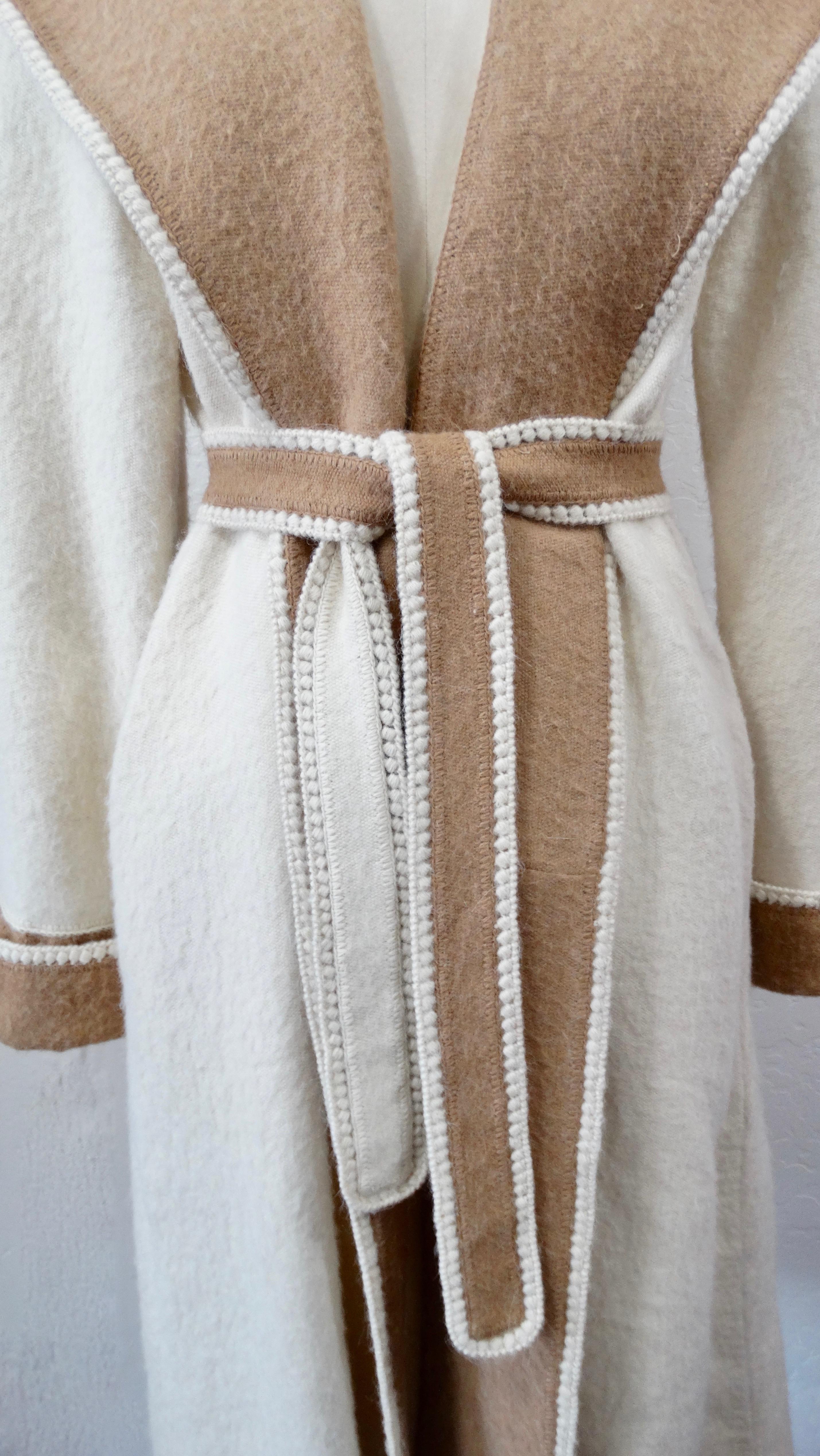 Mon Repos 1970s Two-Tone Alpaca Wool Coat 1