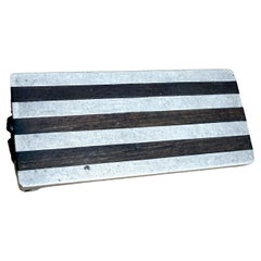 1970s Money Clip Ebony and Sterling Silver Stripe