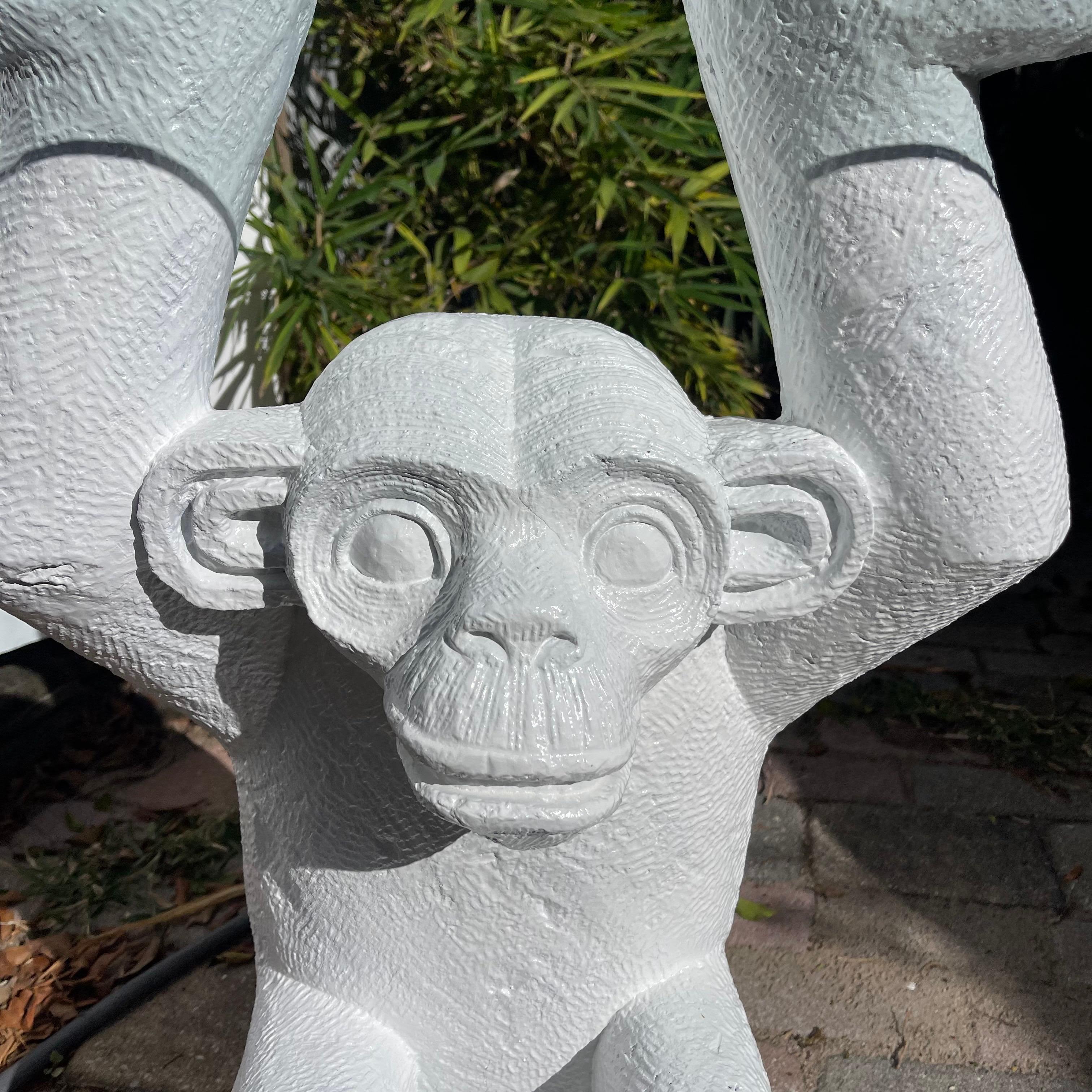 20ième siècle 1970s Monkey Form Composite & Glass Console Sofa Table en vente