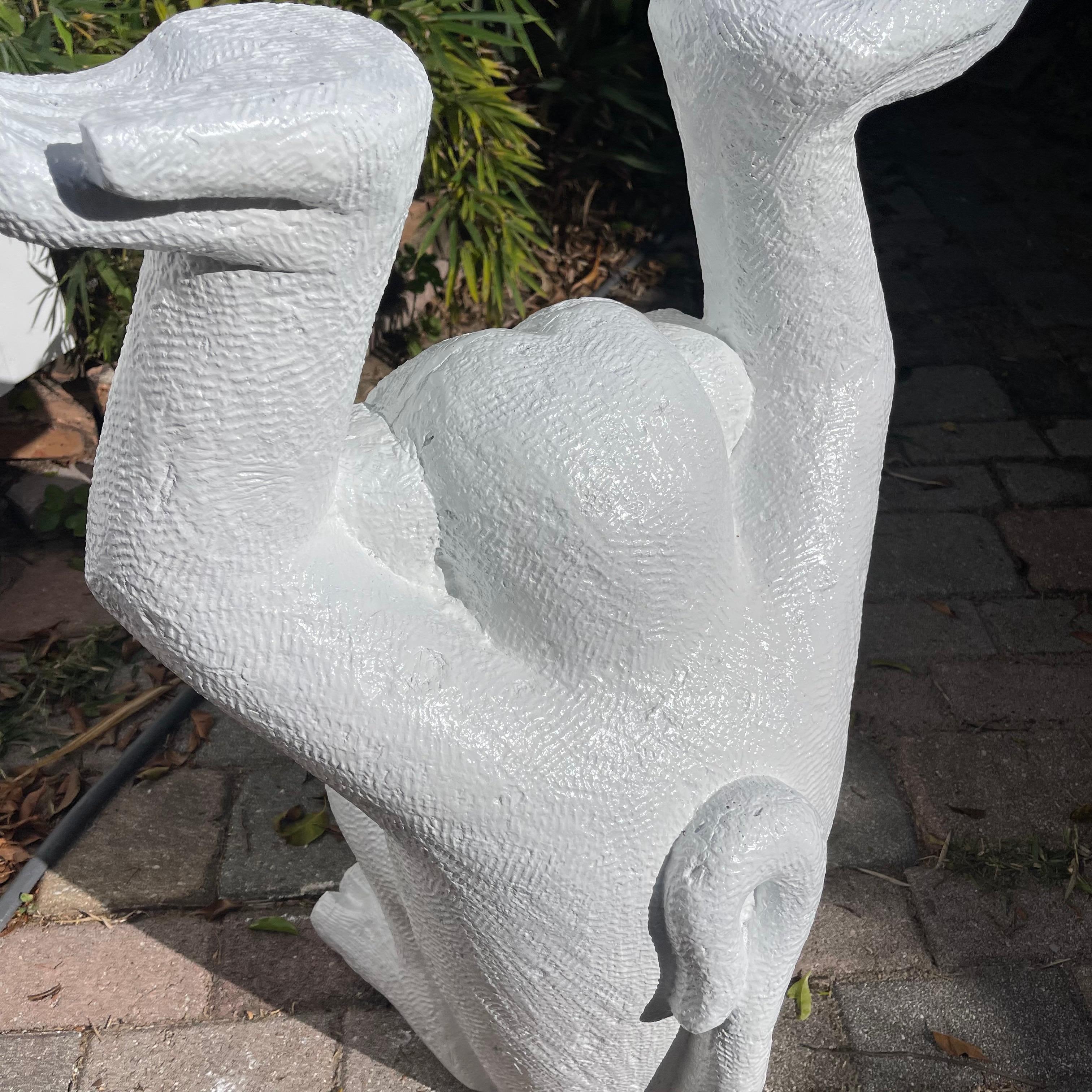 Composition 1970s Monkey Form Composite & Glass Console Sofa Table en vente