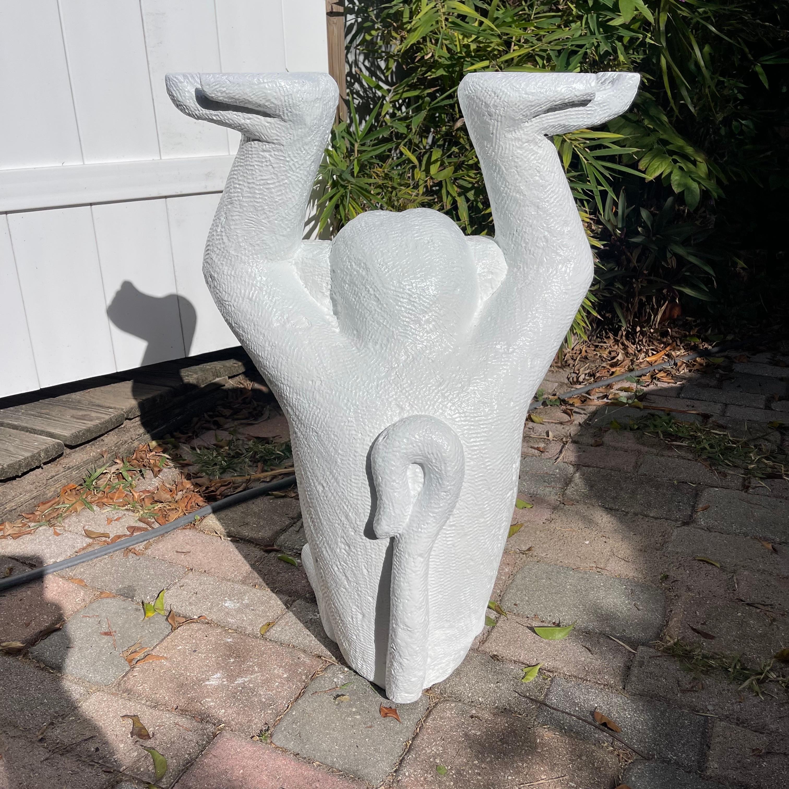 1970s Monkey Form Composite & Glass Console Sofa Table en vente 3