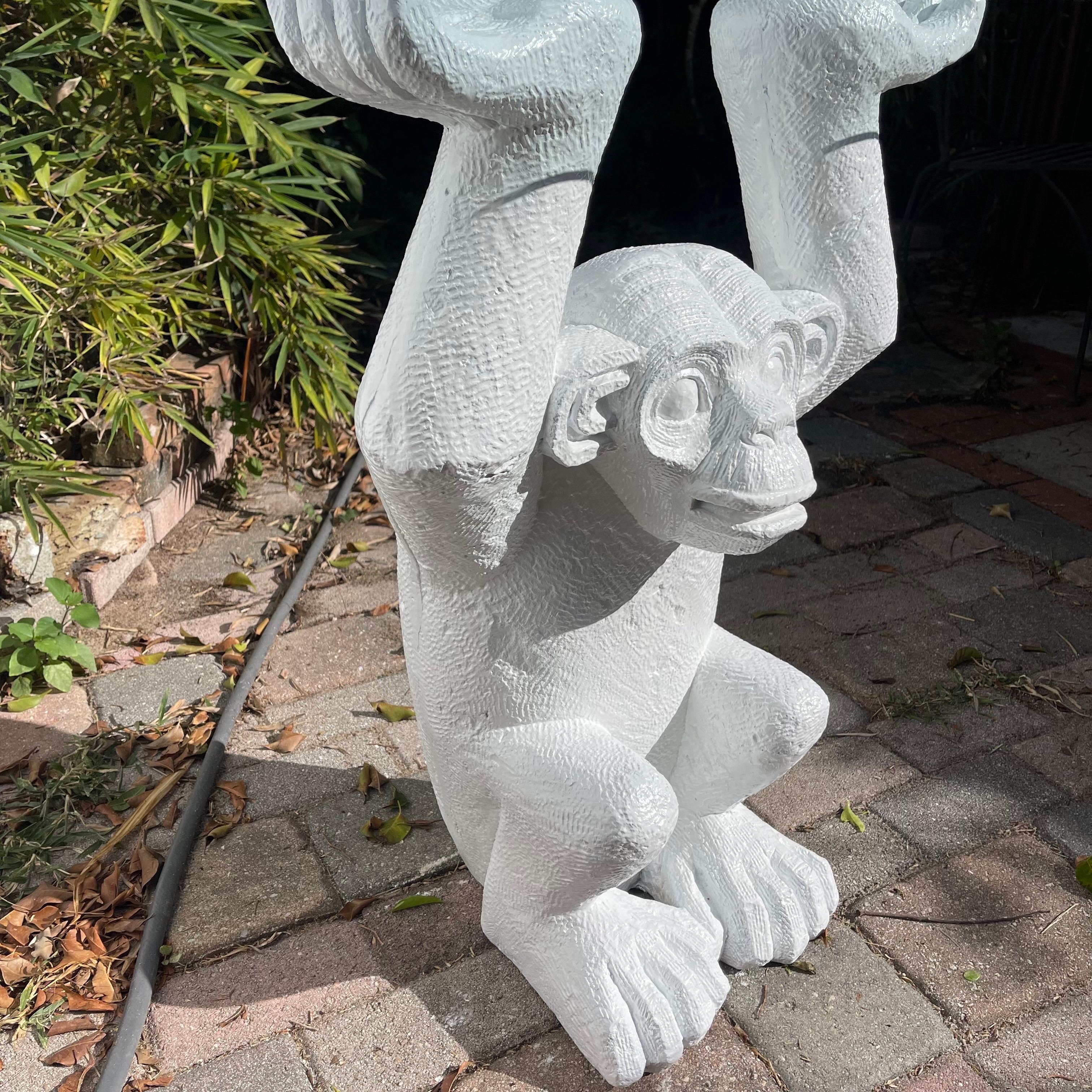 1970s Monkey Form Composite & Glass Console Sofa Table en vente 4