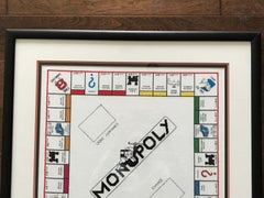 ‘Monopoly' Needlepoint Game Board, Framed, 1970s