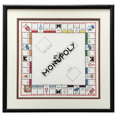 1970s 'Monopoly' Needlepoint Game Board, Framed