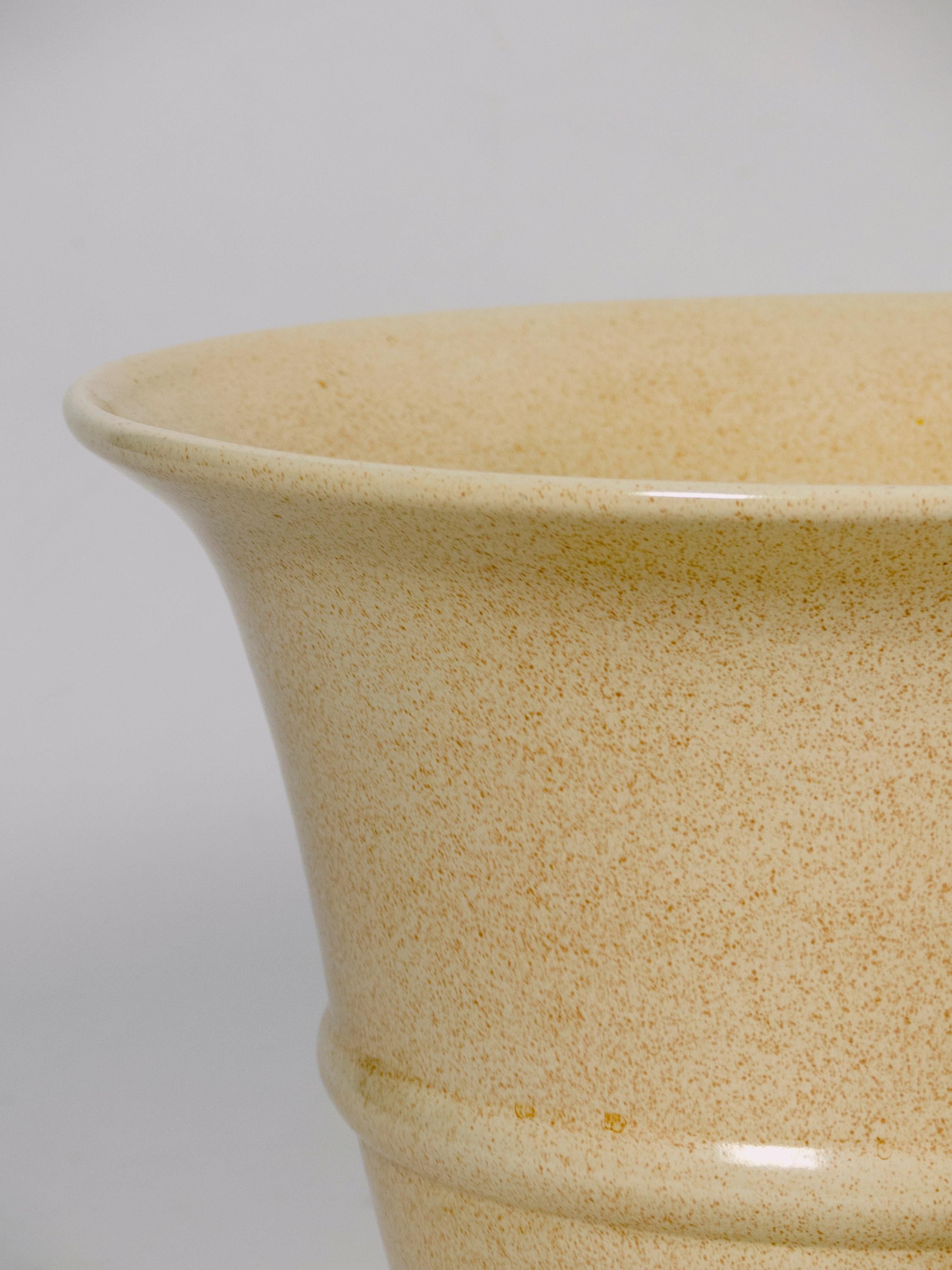 Enameled 1970s Monumental Ceramic Cachepot by Tommaso Barbi for TB Ceramiche For Sale