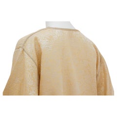 1970s Moroccan Vintage Caftan Gold Silk Cotton Damask