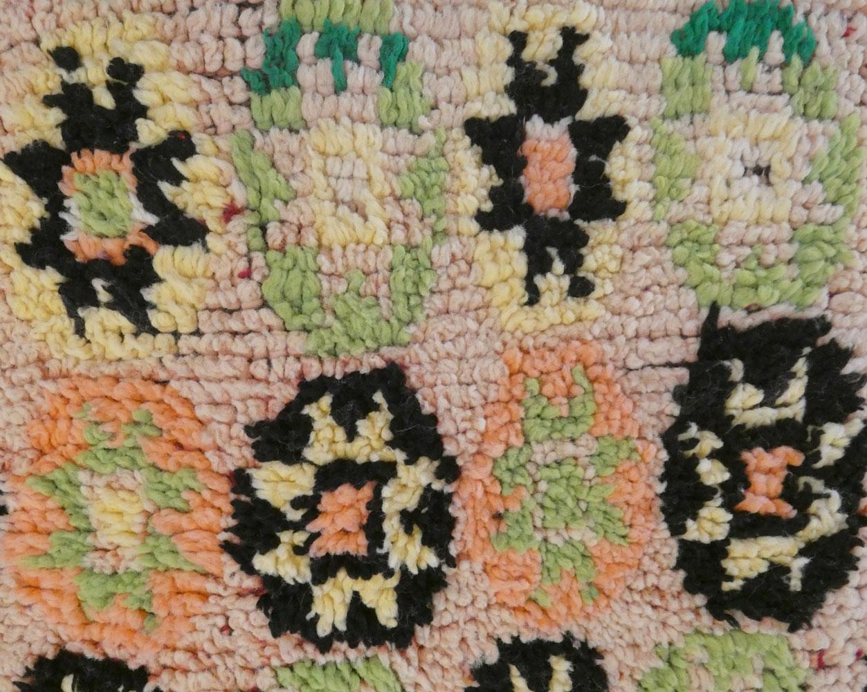Cojín de suelo puf de lana marroquí vintage de los años 70 Marroquí en venta