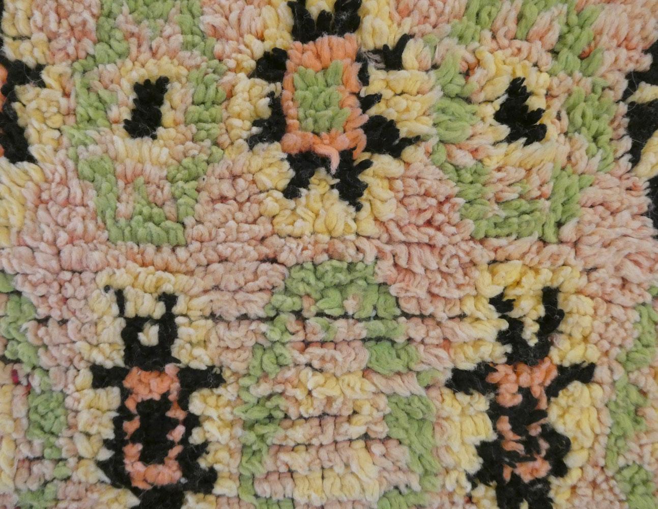 Cojín de suelo puf de lana marroquí vintage de los años 70 finales del siglo XX en venta