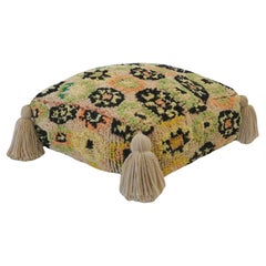 Cuscino da terra Pouf marocchino in lana vintage degli anni '70