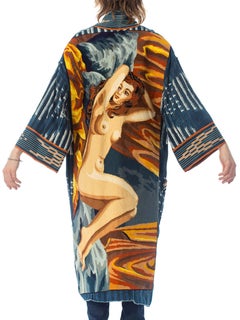 MORPHEW COLLECTION Indigo Blue Cotton Duster