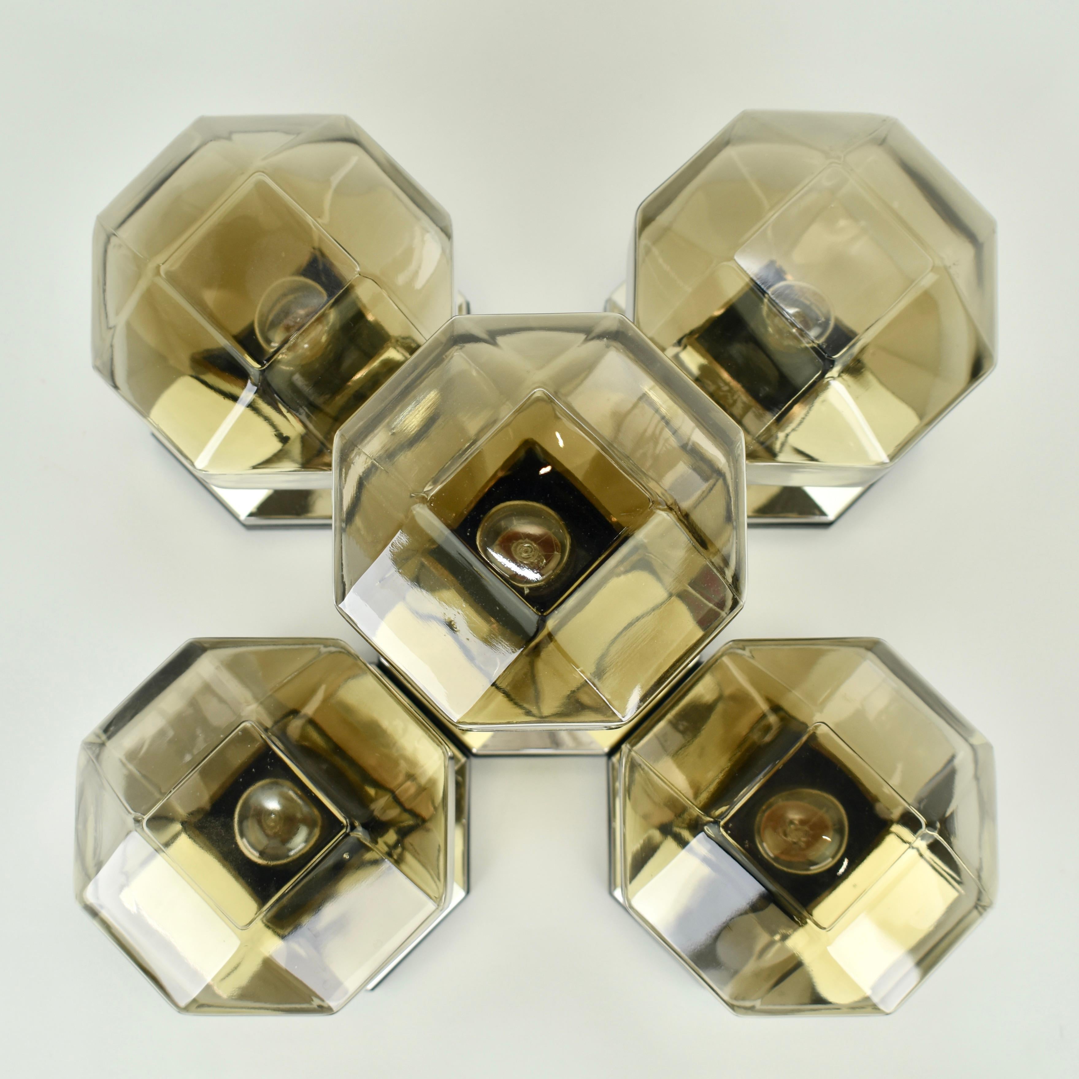 Motoko Ishii Modular Flush Mount degli anni '70 per Staff Leuchten in vendita 3