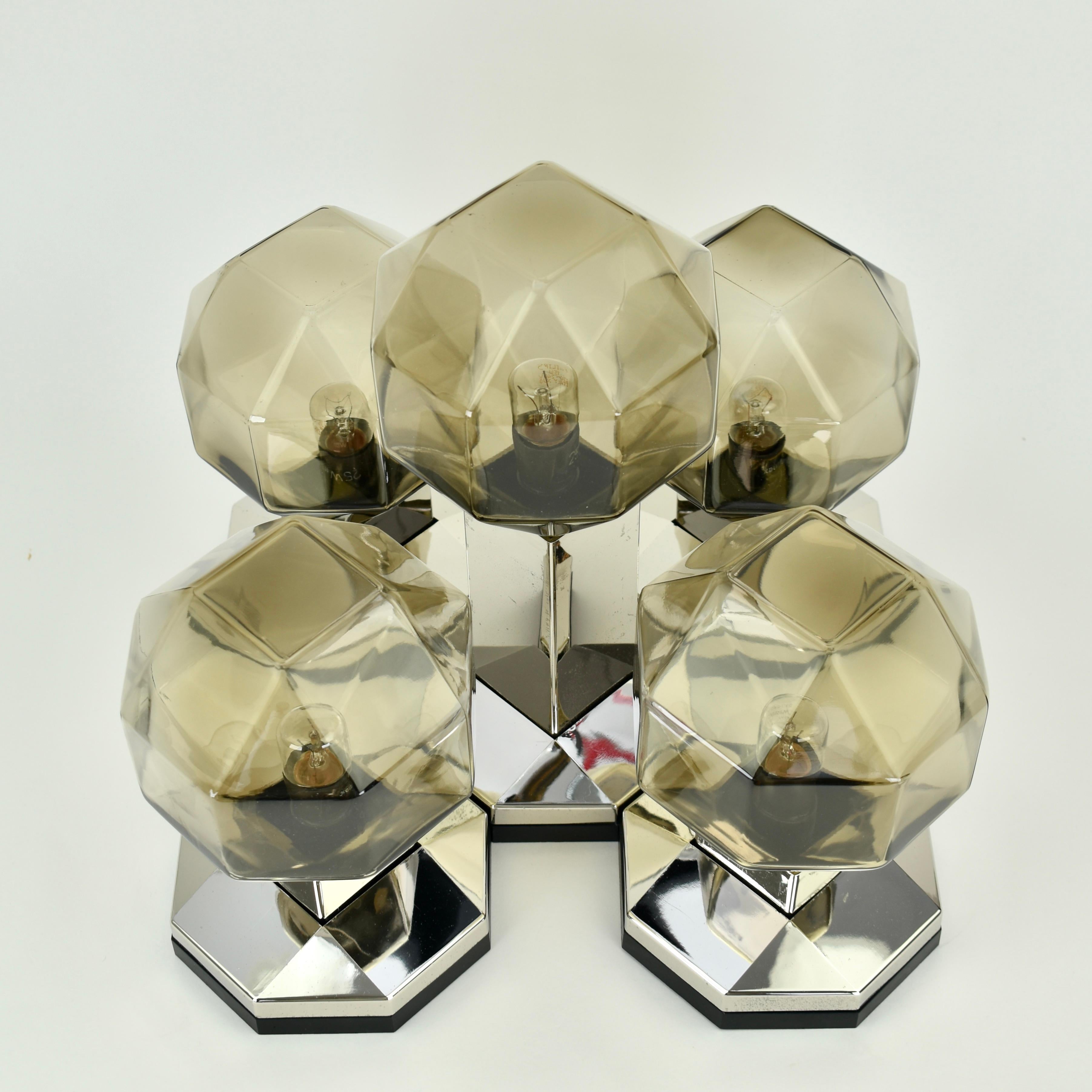Motoko Ishii Modular Flush Mount degli anni '70 per Staff Leuchten in vendita 6