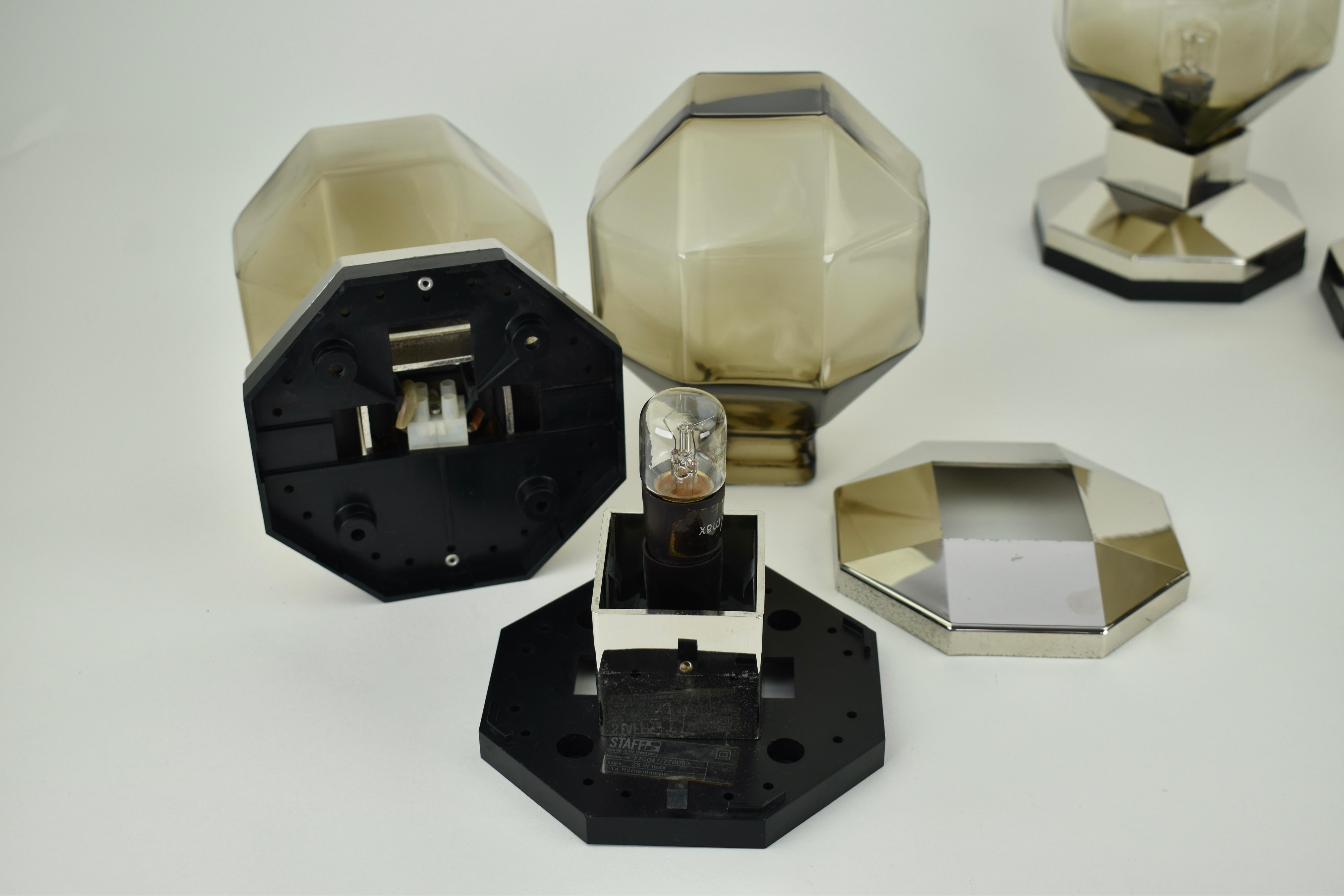 Motoko Ishii Modular Flush Mount degli anni '70 per Staff Leuchten in vendita 9