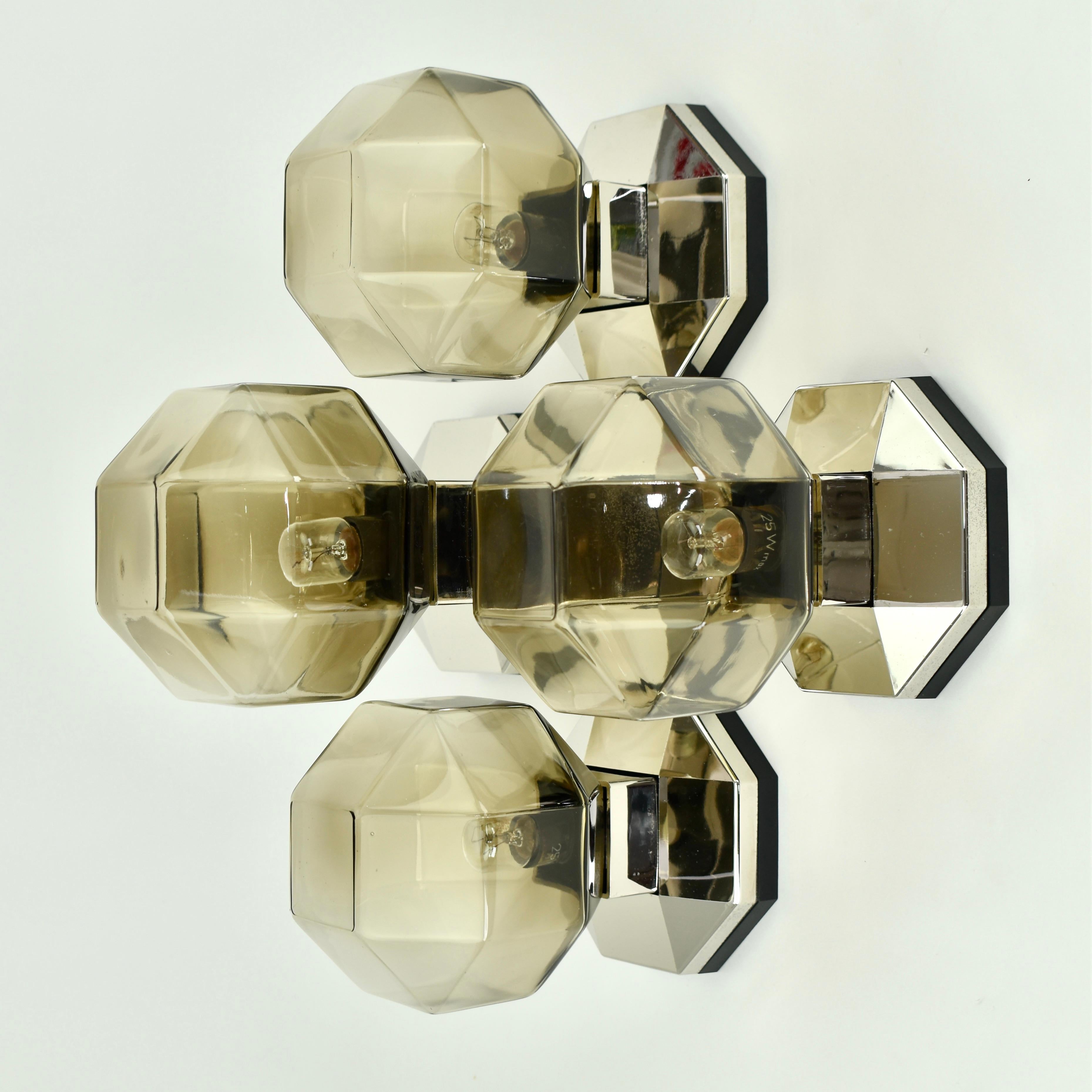 Space Age Motoko Ishii Modular Flush Mount degli anni '70 per Staff Leuchten in vendita