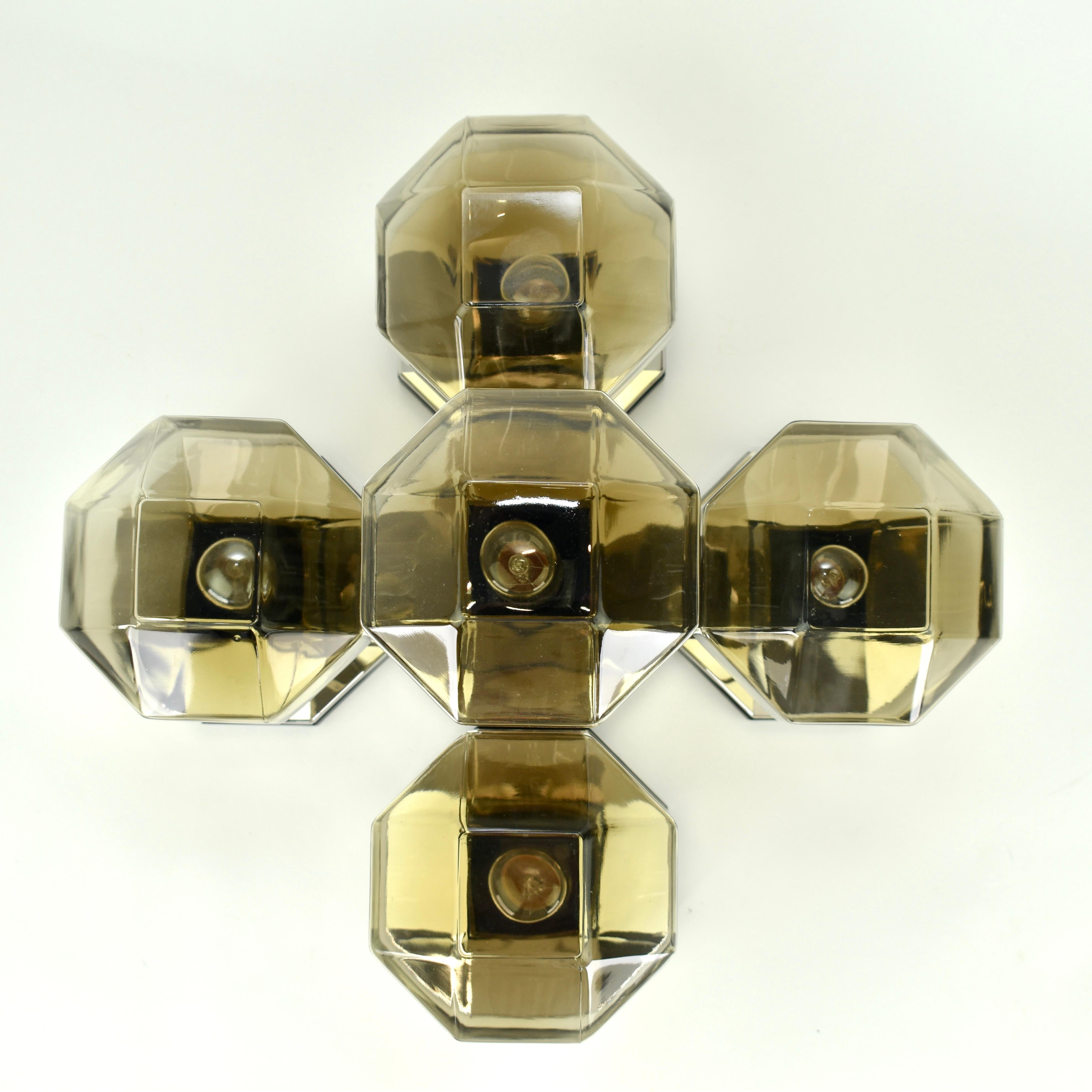 Europeo Motoko Ishii Modular Flush Mount degli anni '70 per Staff Leuchten in vendita