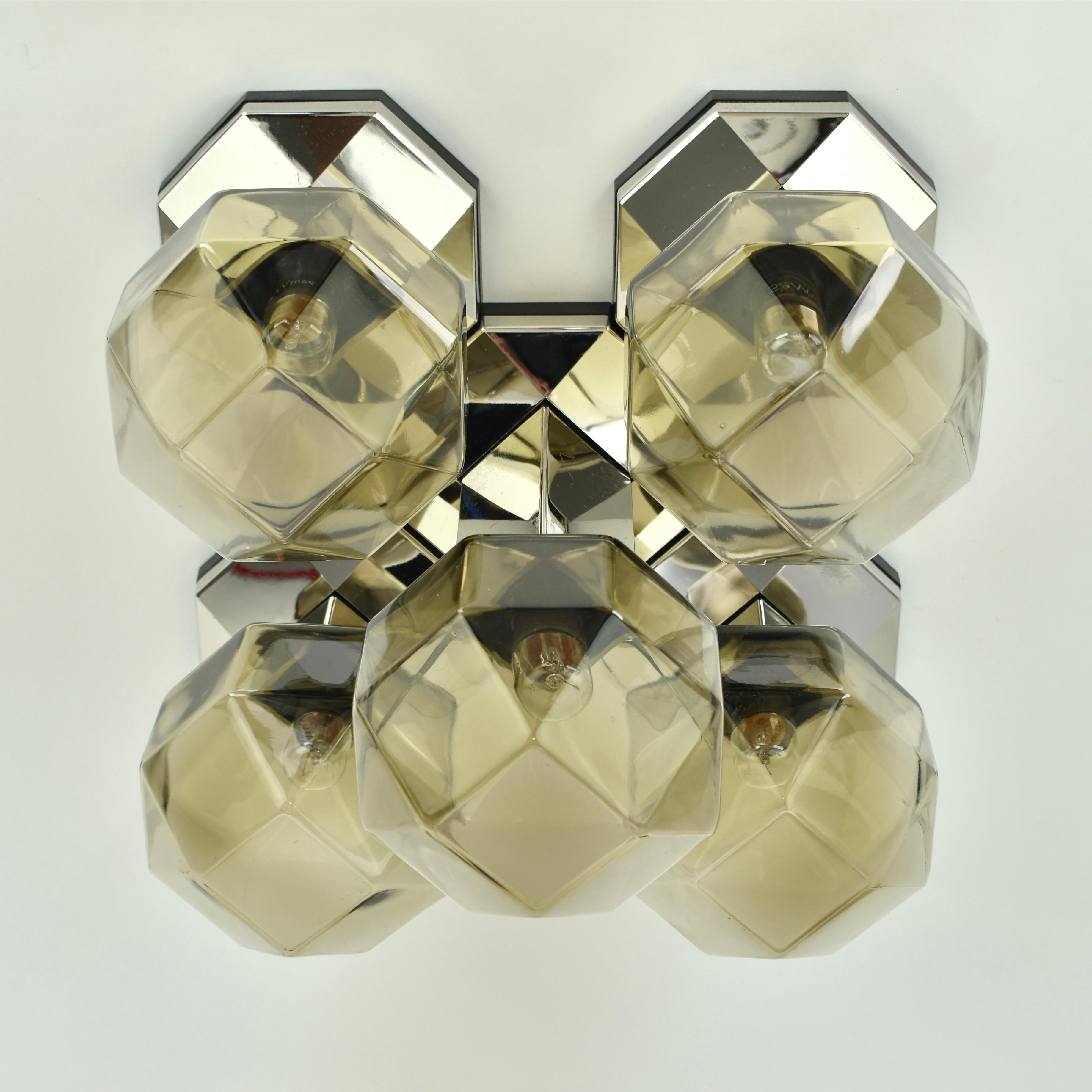 Fine XX secolo Motoko Ishii Modular Flush Mount degli anni '70 per Staff Leuchten in vendita