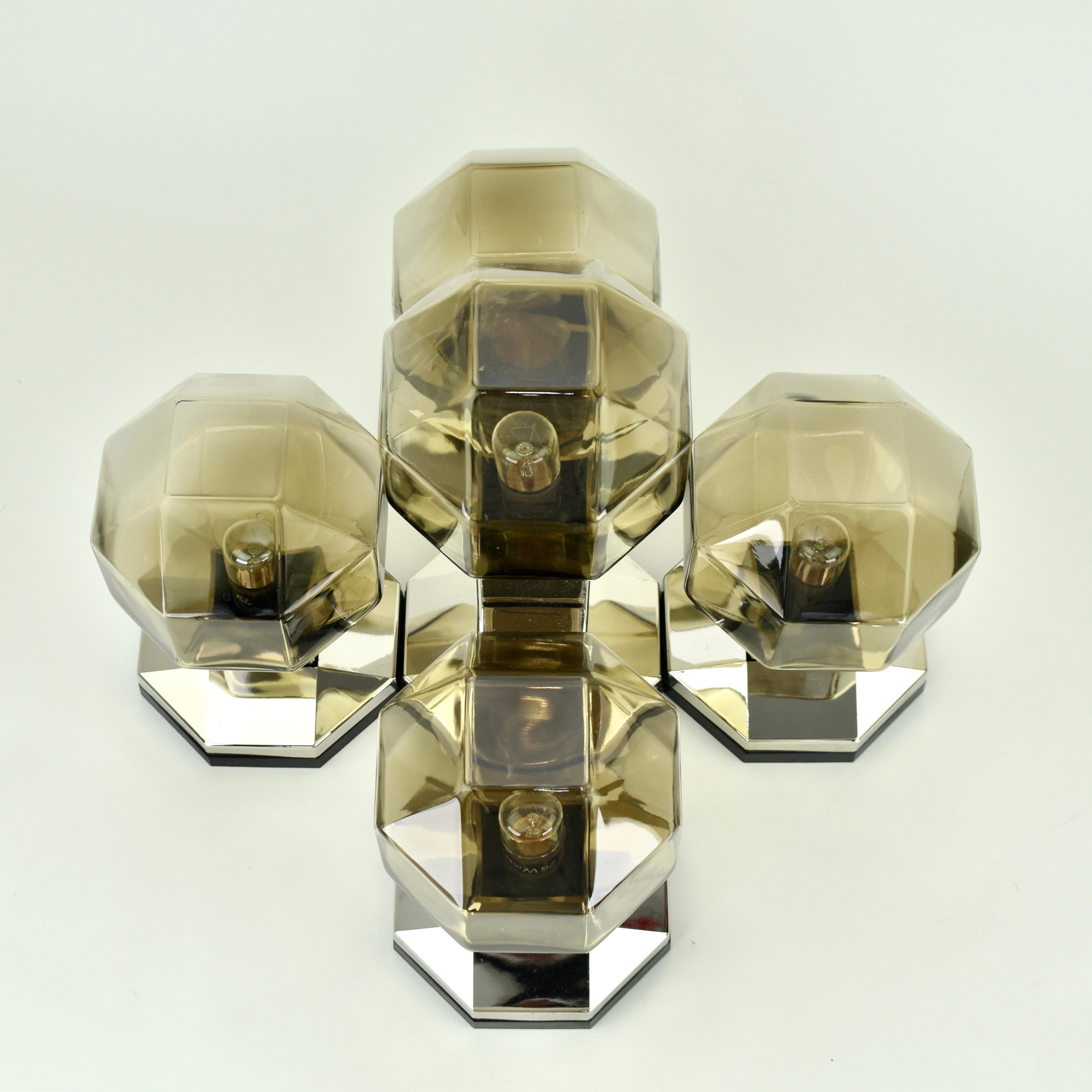 Motoko Ishii Modular Flush Mount degli anni '70 per Staff Leuchten in vendita 1