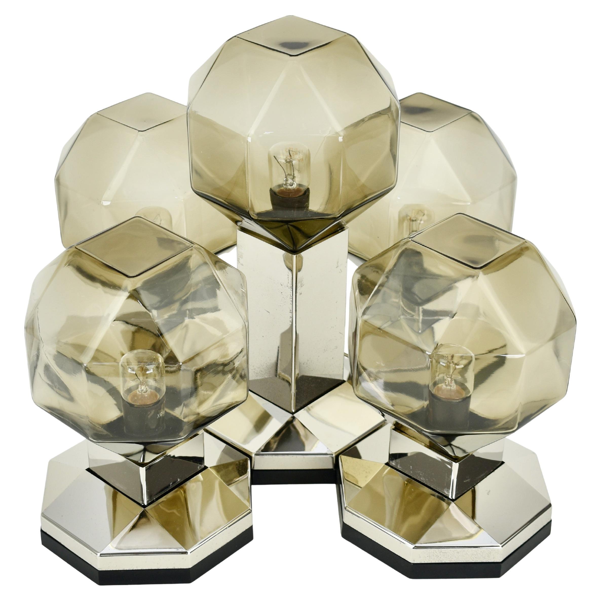 1970s Motoko Ishii Modular Flush Mount for Staff Leuchten