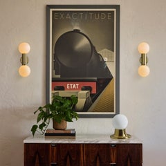 1970s Motoko Ishii Opaline Glass Double Sconce for Staff Leuchten