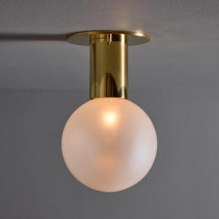 1970er Motoko Ishii Wandleuchte aus Opalglas und Metall für Staff Leuchten